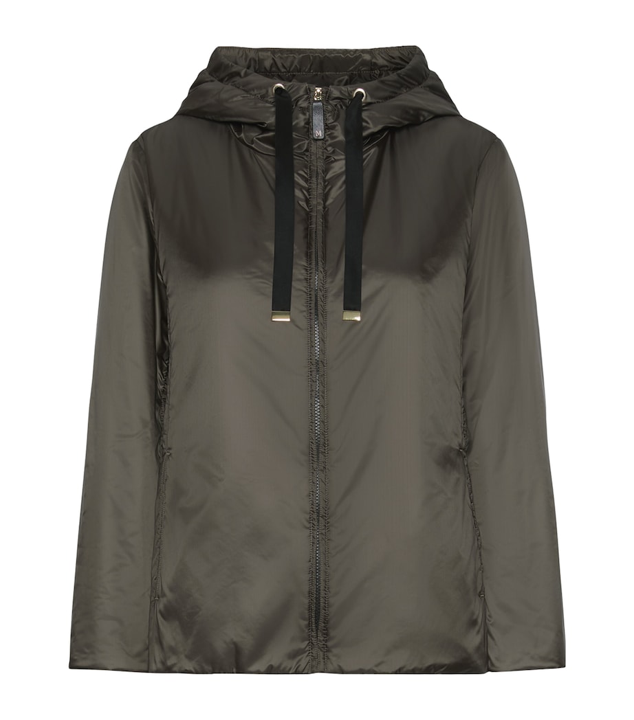 Max Mara Womens Padded Hooded Jacket Kaki Image 1