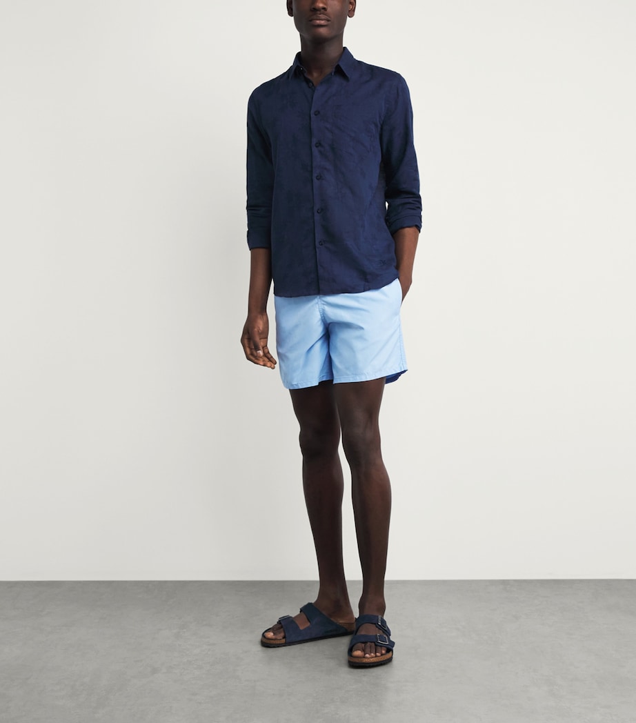 Vilebrequin Mens Moorea Swim Shorts Fleur De Lin Image 2