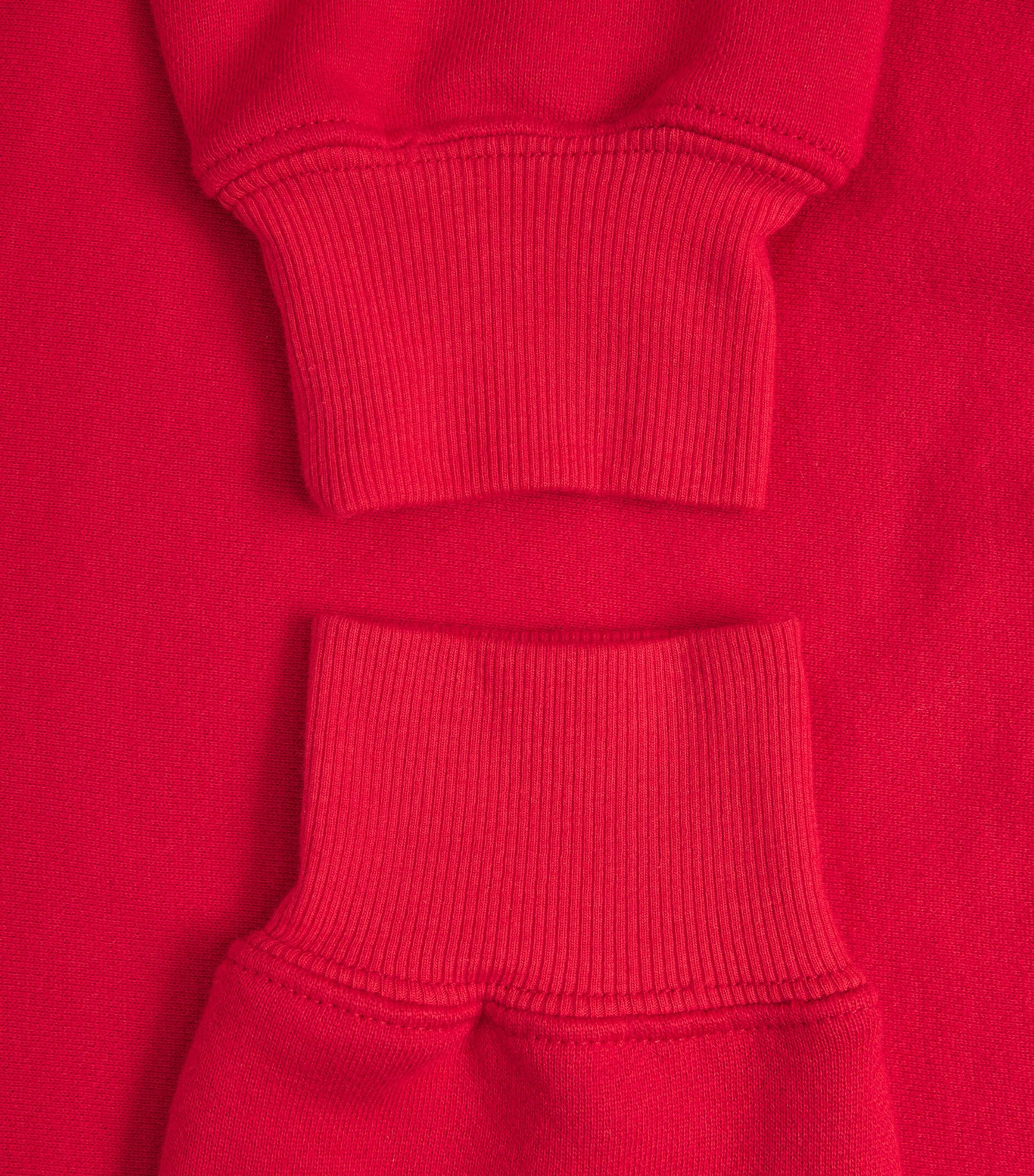 ÉTERNE Womens French Terry Polo Sweatshirt Rou Rouge Image 5