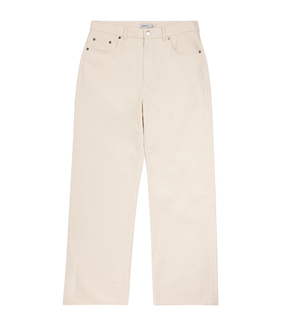 Simkhai Mens Ardie Wide-Leg Jeans Cream Image 1