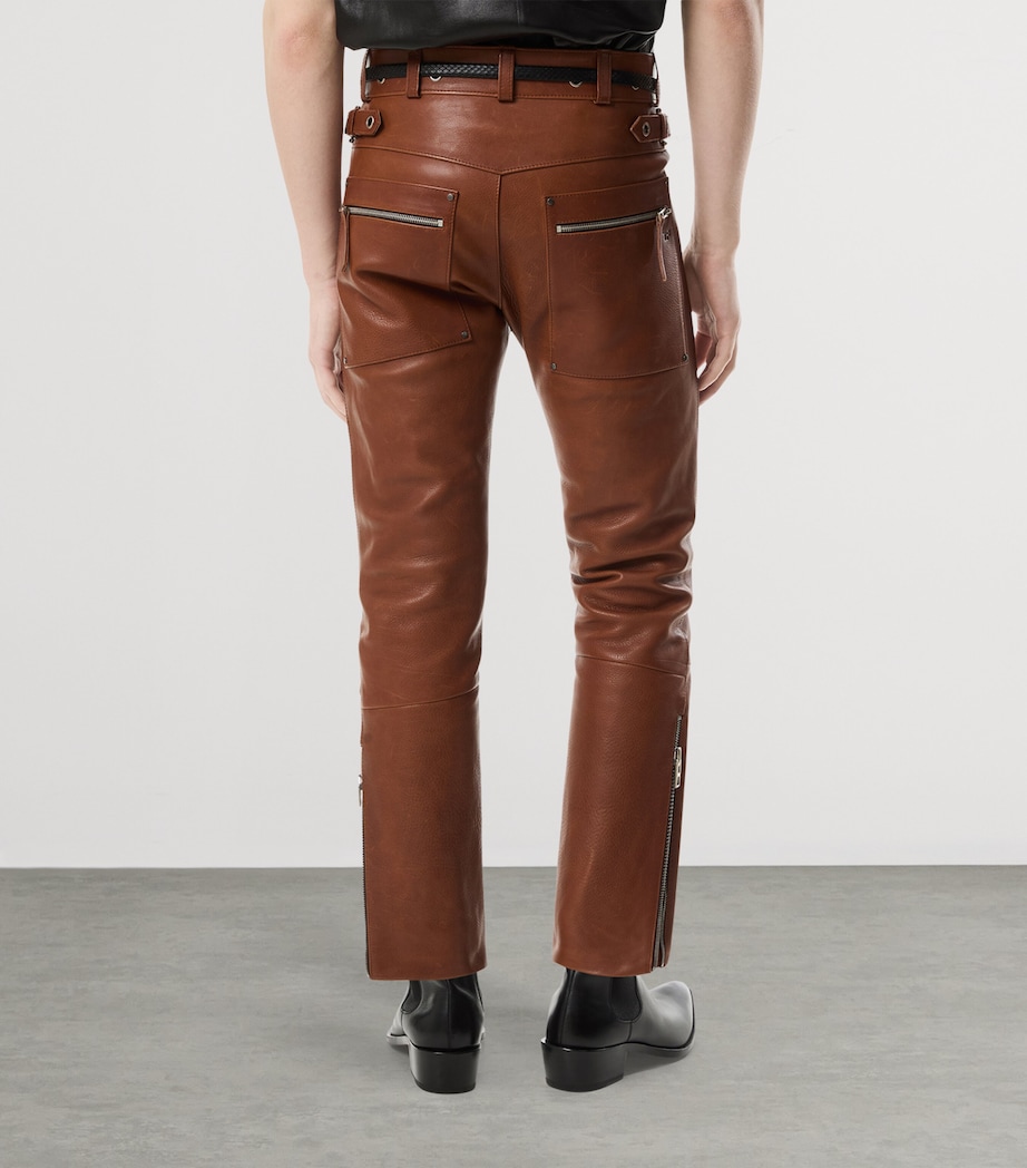 Leather Embellished Trousers KB453 Image 6