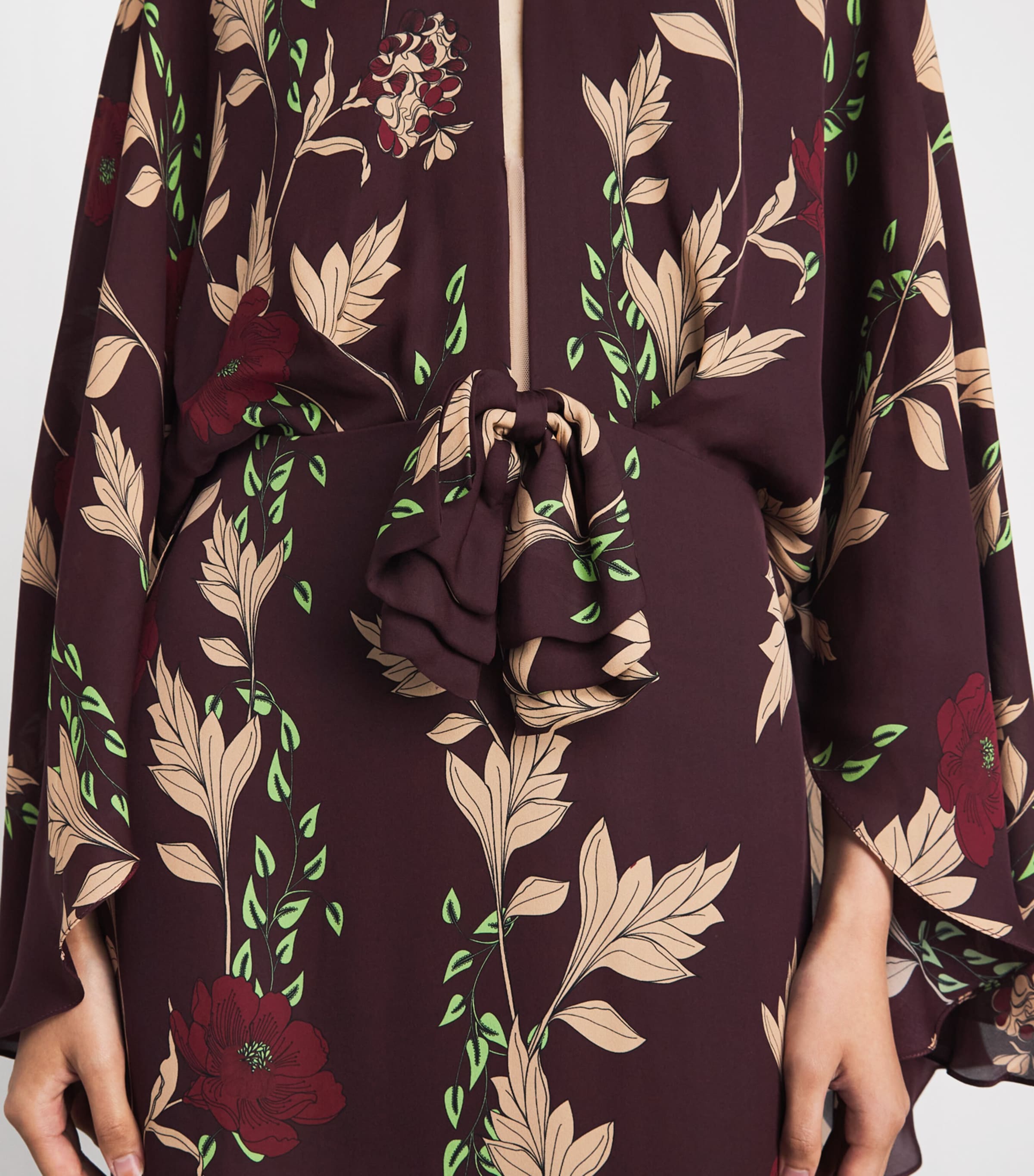 Johanna Ortiz Womens Parajes Lejanos Maxi Dress Wine/sand Image 3