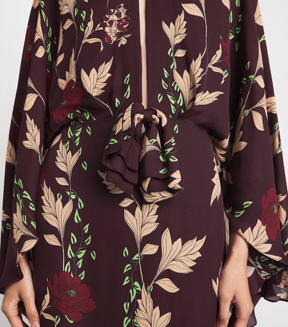 Johanna Ortiz Womens Parajes Lejanos Maxi Dress Wine/sand Image 3