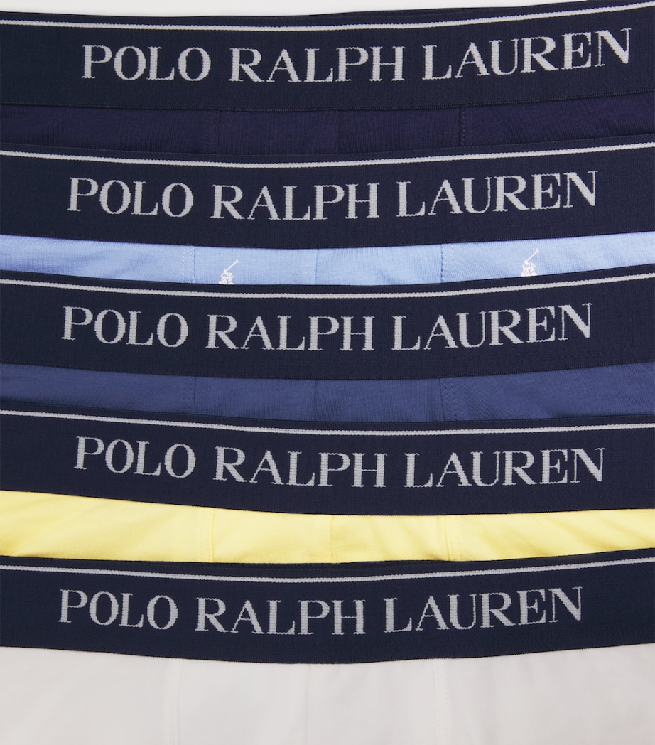 Polo Ralph Lauren Mens Stretch-Cotton Classic Trunks (Pack of 5) Npnv/wht/chm/wylw/nv Image 5