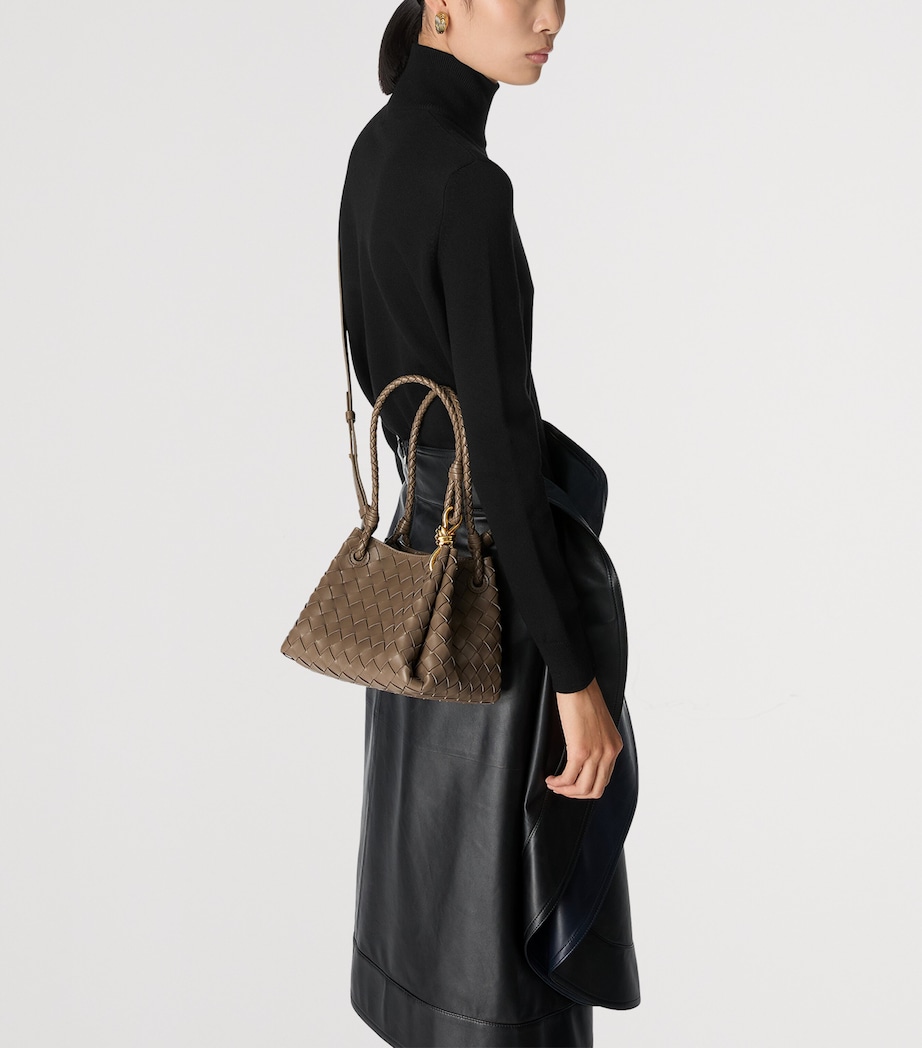 Small Leather Intrecciato Parachute Shoulder Bag 2360 Image 2