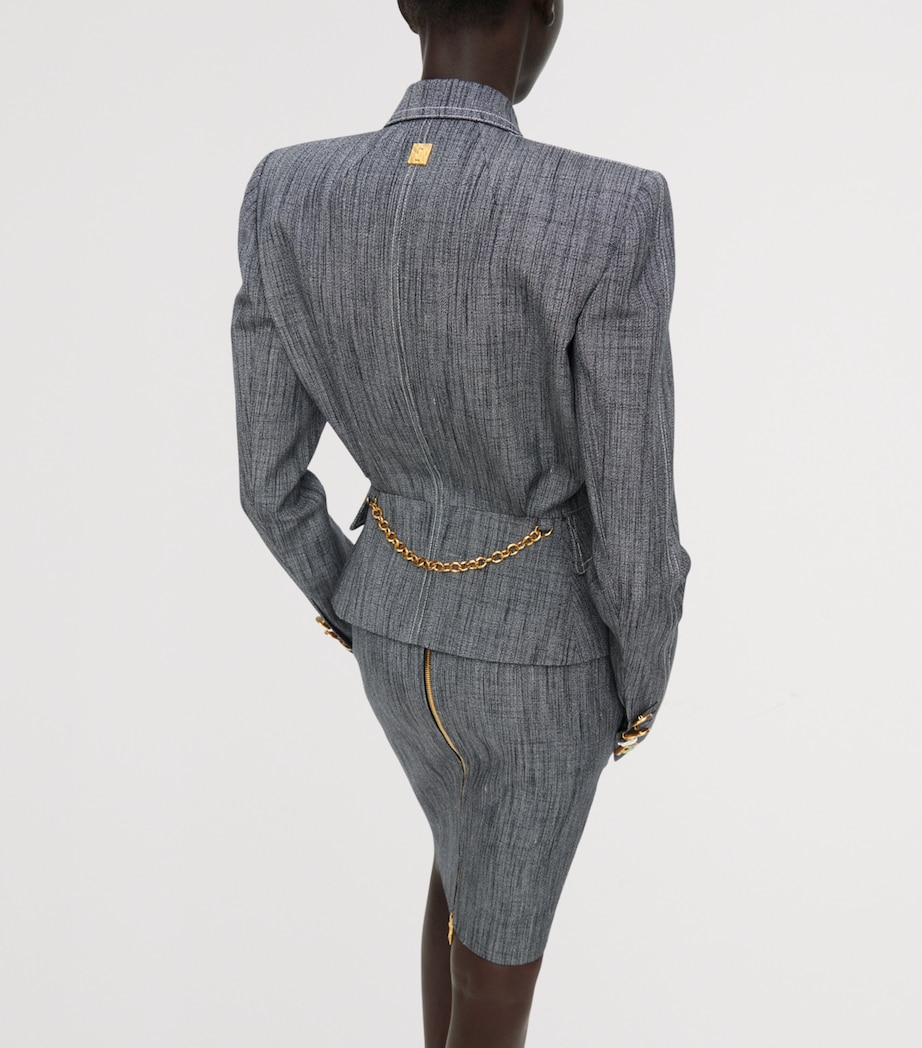 Schiaparelli Womens Canvas Elsa Jacket Grey Image 3