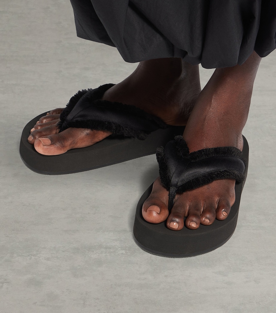 Balenciaga Fringed Jet Lag Flip Flops Image 2