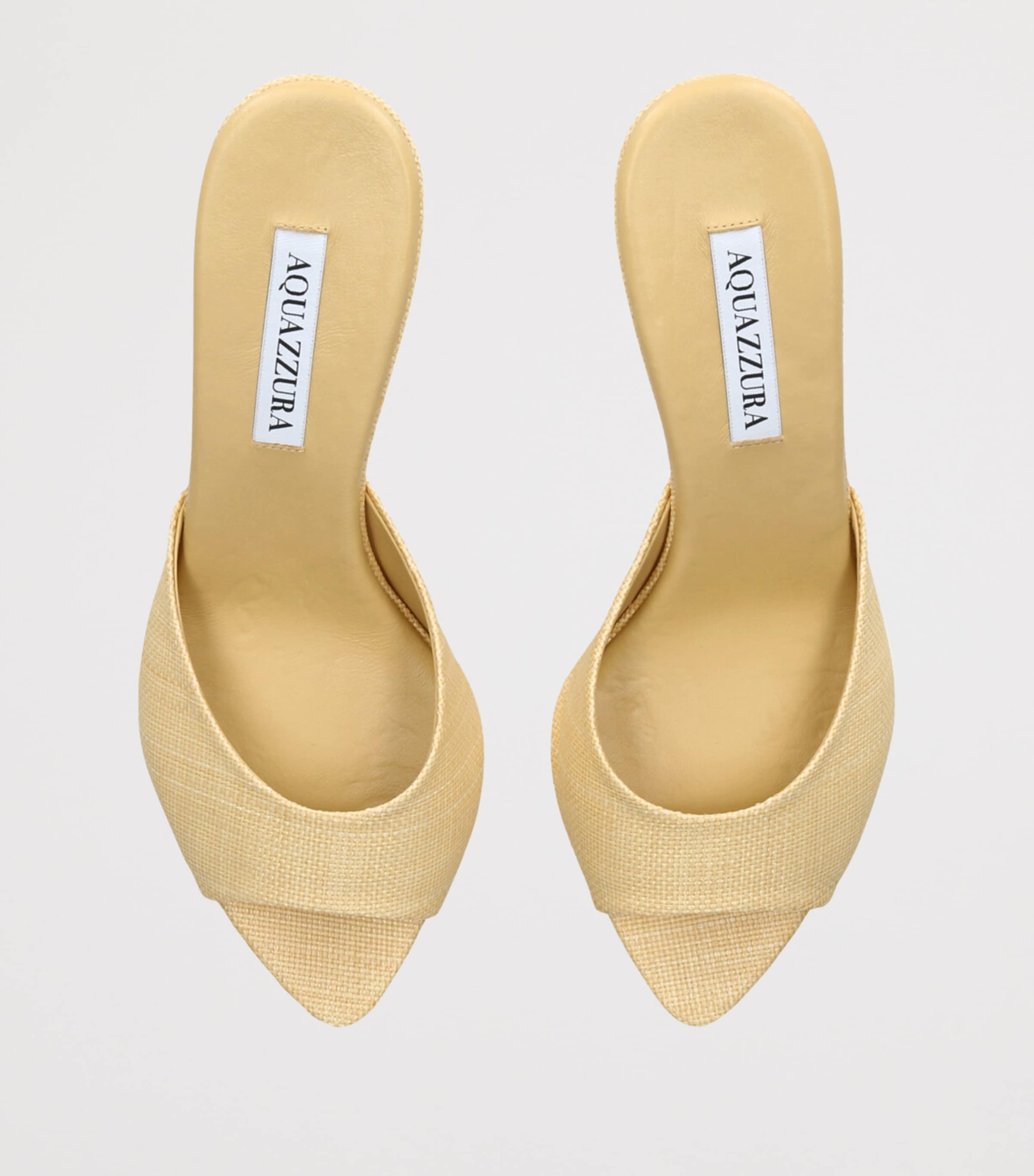 Aquazzura Woven Bisous Mules 65 Beige Image 4