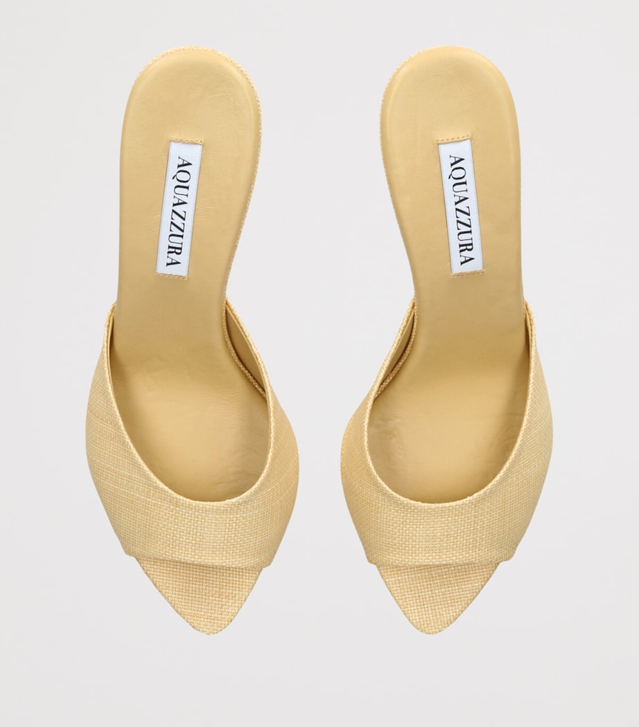 Aquazzura Woven Bisous Mules 65 Beige Image 4