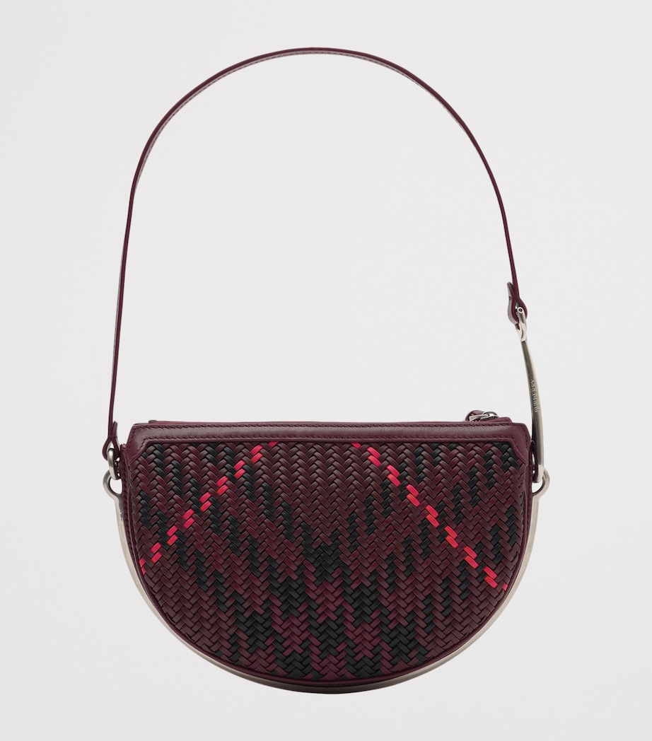 Burberry Small Woven Bridle Saddle Bag Rubus Image 5