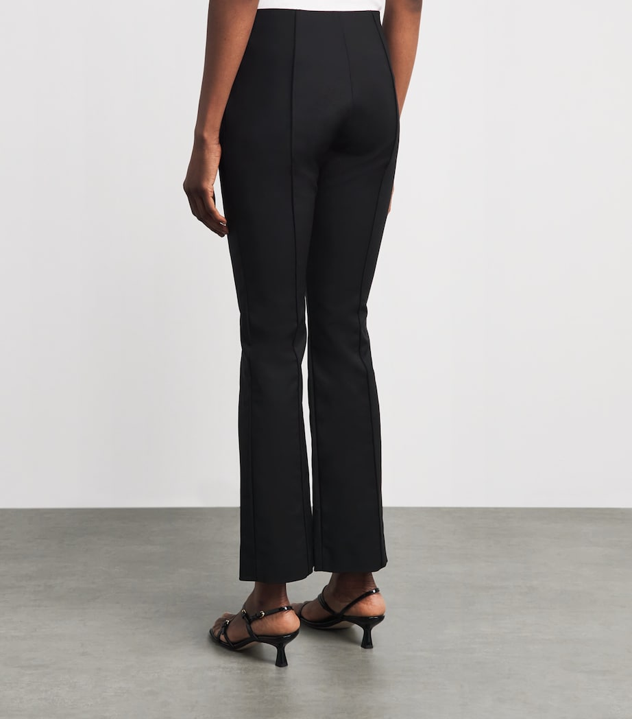 Sandro Paris Womens Zip-Up Flared Trousers Black Image 5