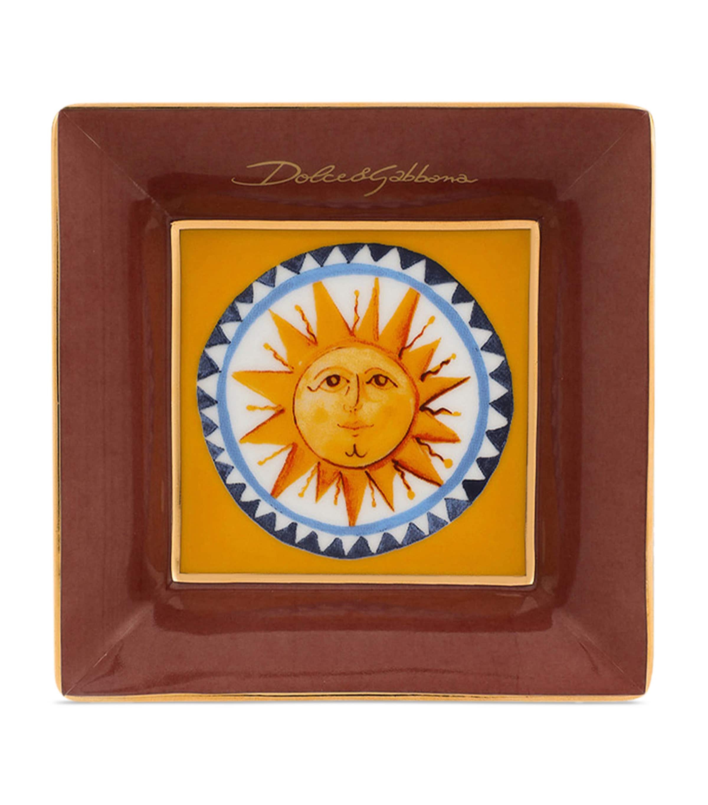Dolce&Gabbana Casa Set of 3 Carretto Decorative Square Plates (10cm) Carretto Image 5