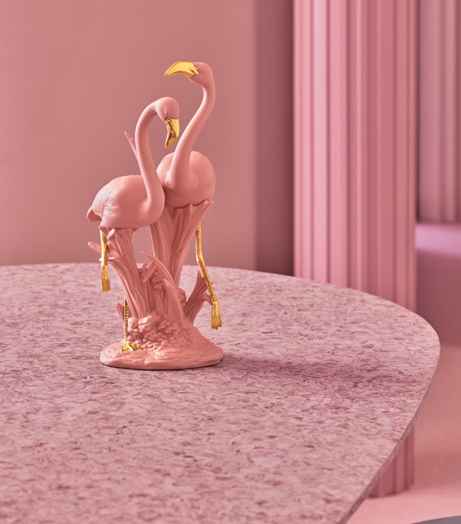 The Flamingos Sculpture PINK & GOLD Image 3