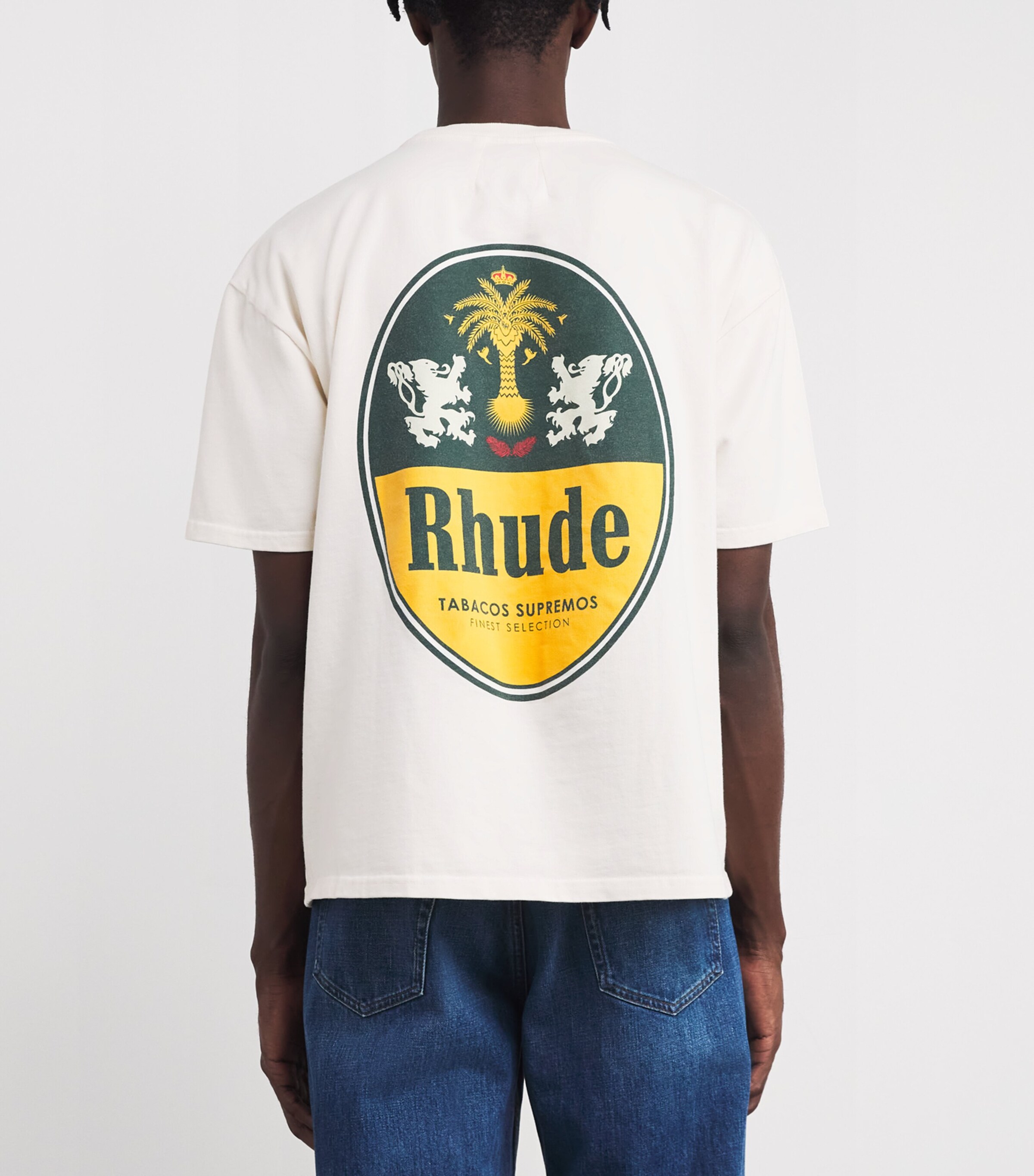 Cotton Tabaco Print T-Shirt 0241 VTG WHITE Image 4