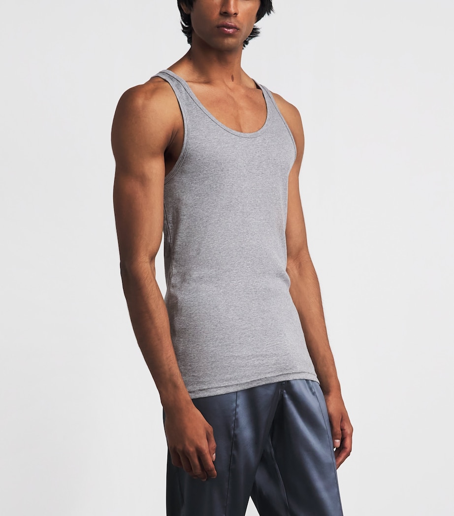 TOM FORD Mens Ribbed Tank Top Grey Image 2