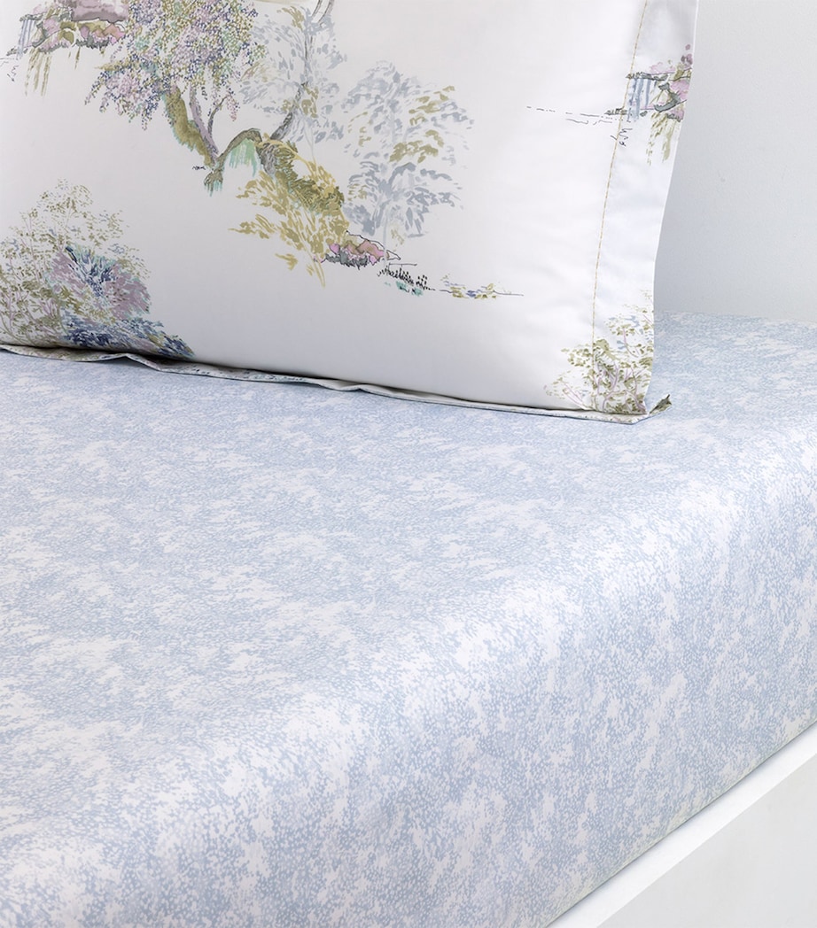 Yves Delorme Cotton Lande Super King Fitted Sheet (180cm x 200cm) Image 2