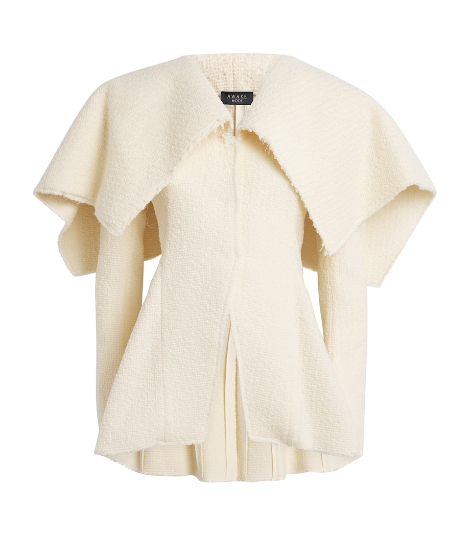 Wool Shawl-Collar Jacket ECRU Image 1