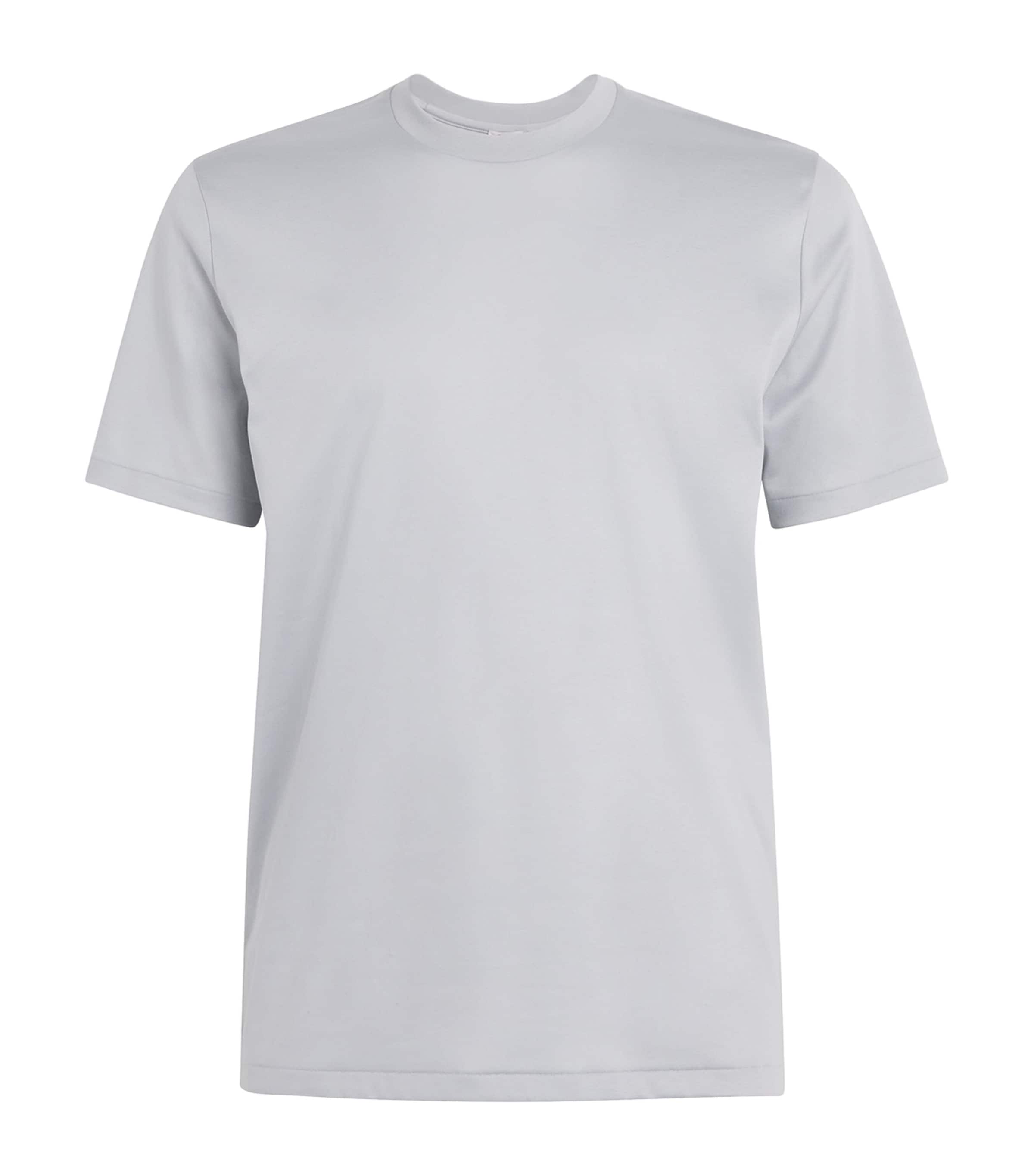 Zimmerli Mens 286 Sea Island T-Shirt Grey Blue Image 1