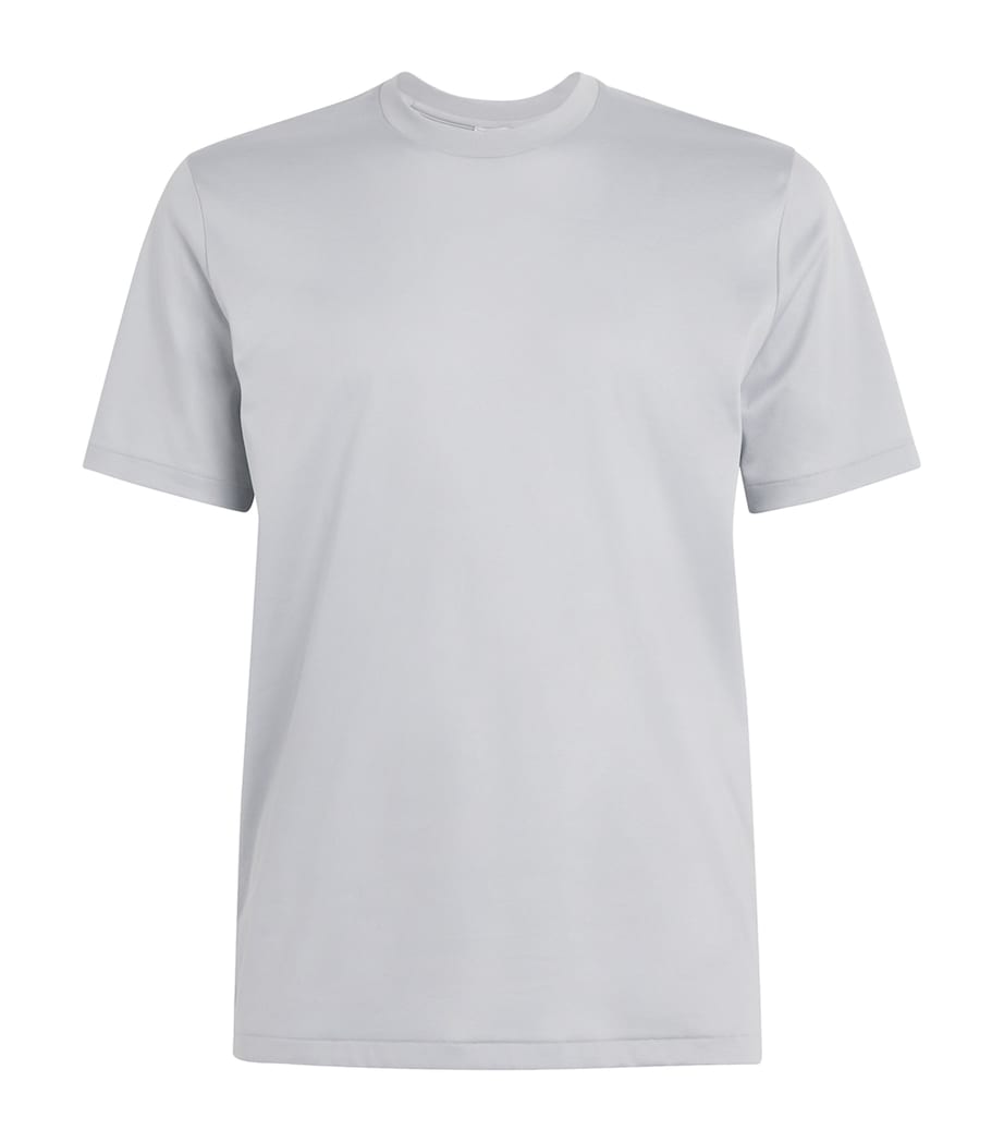 Zimmerli Mens 286 Sea Island T-Shirt Grey Blue Image 1