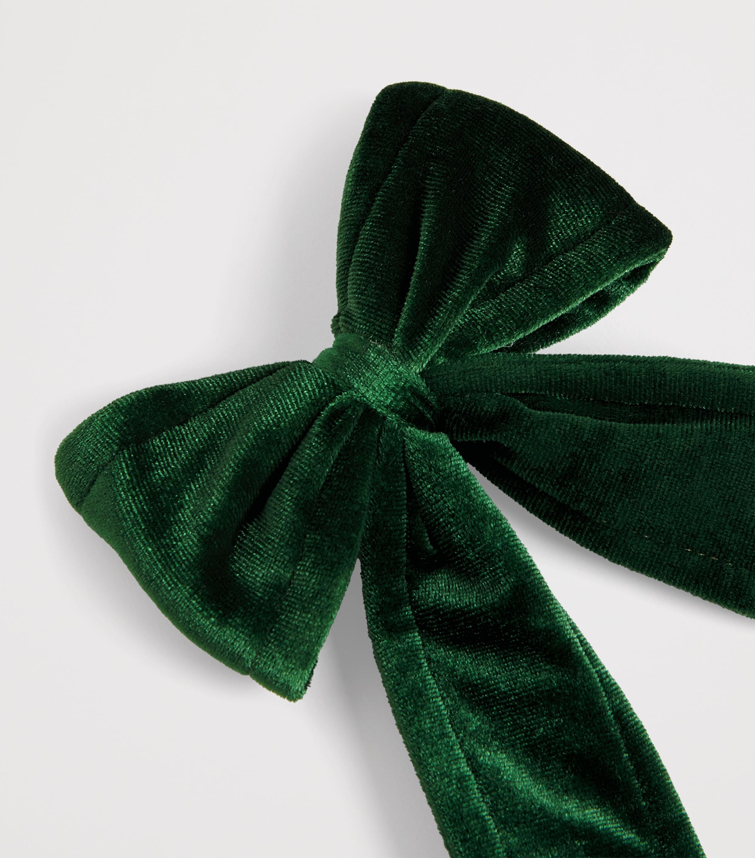 Luxury Garland Mini Velvet Bow Tree Decoration Deep Green Image 2