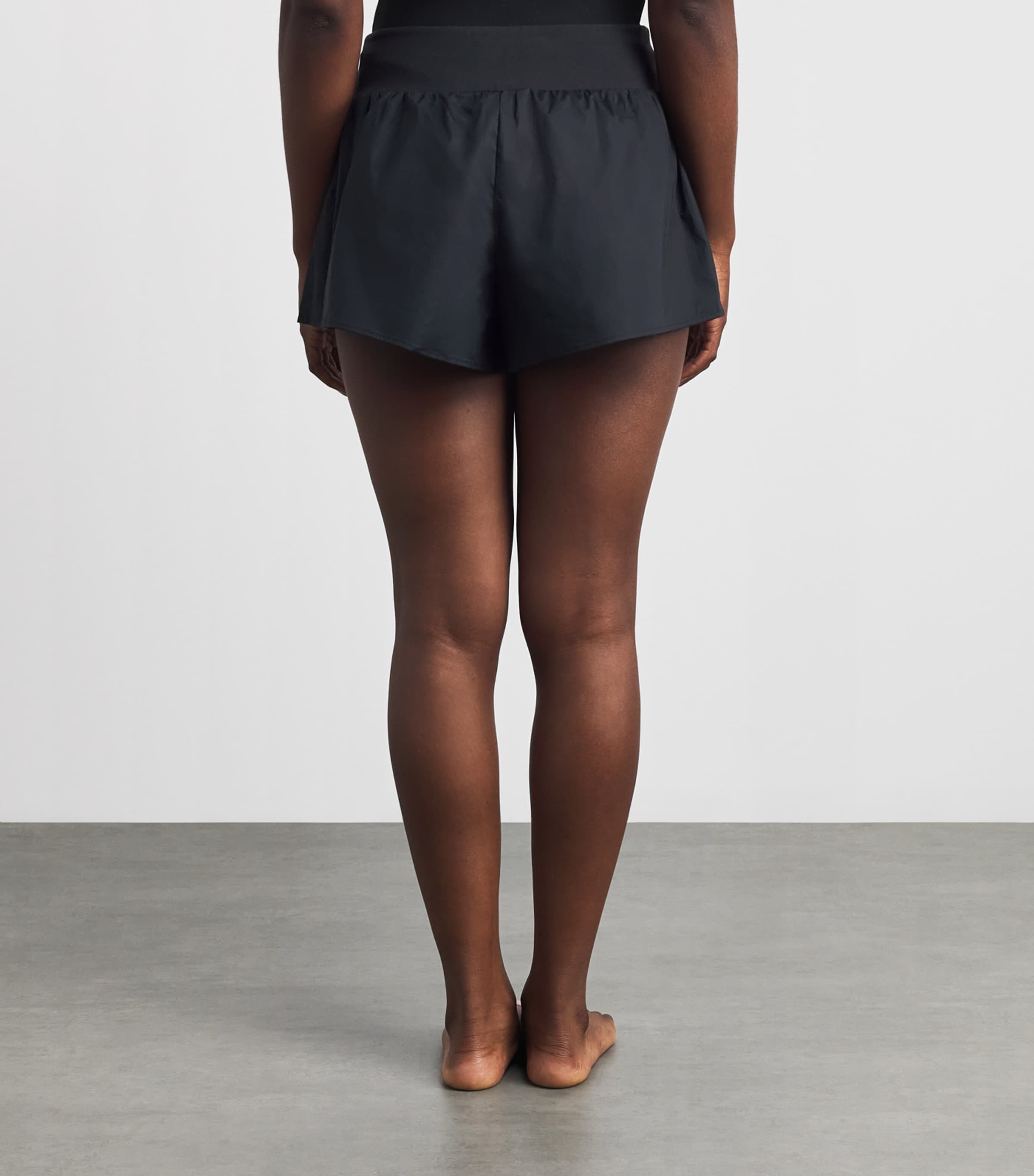 Skims Womens Cotton Flutter Shorts Onyx Image 5