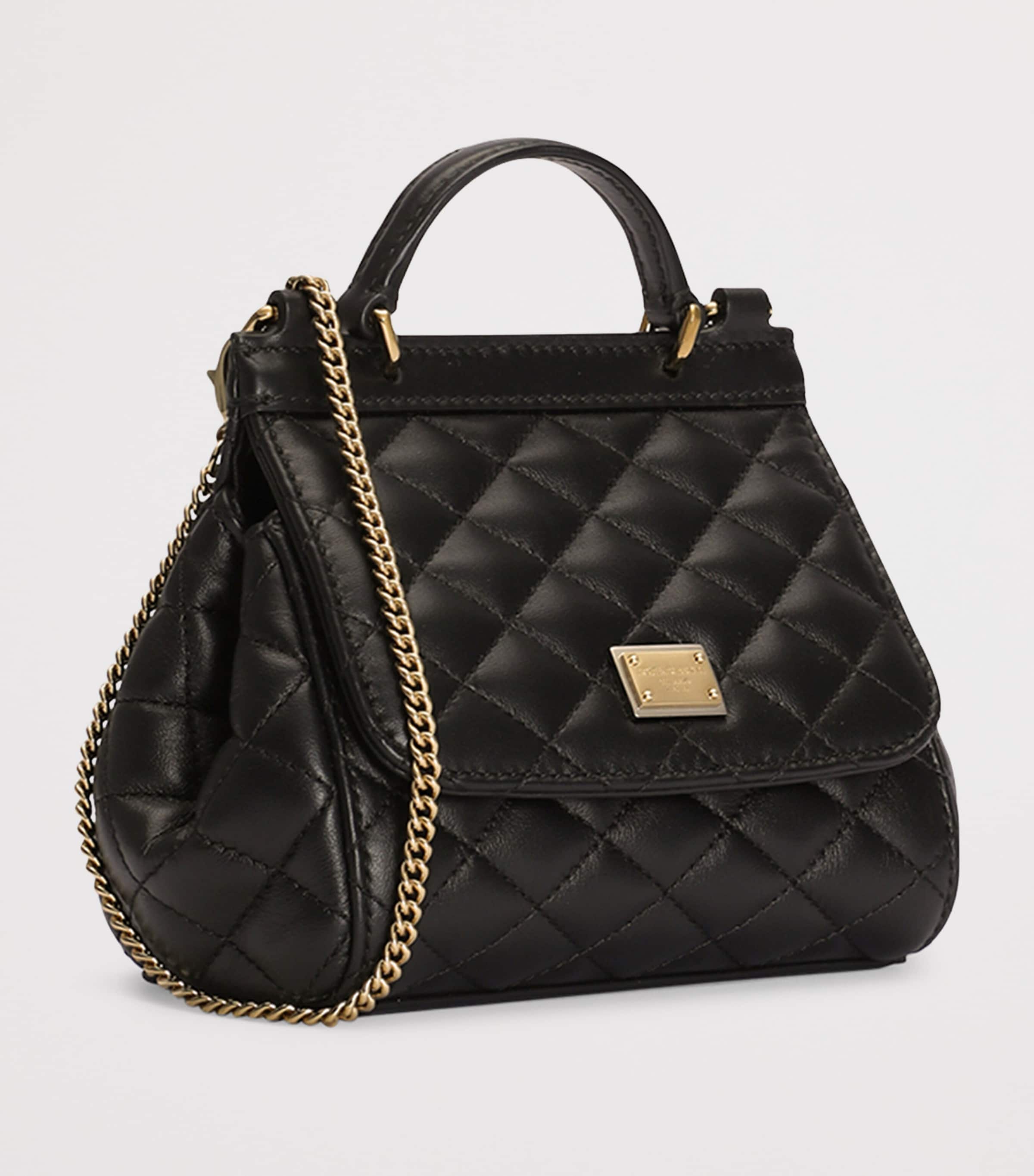 Dolce&Gabbana Kids Nappa Leather Quilted Sicily Shoulder Bag — photo 2