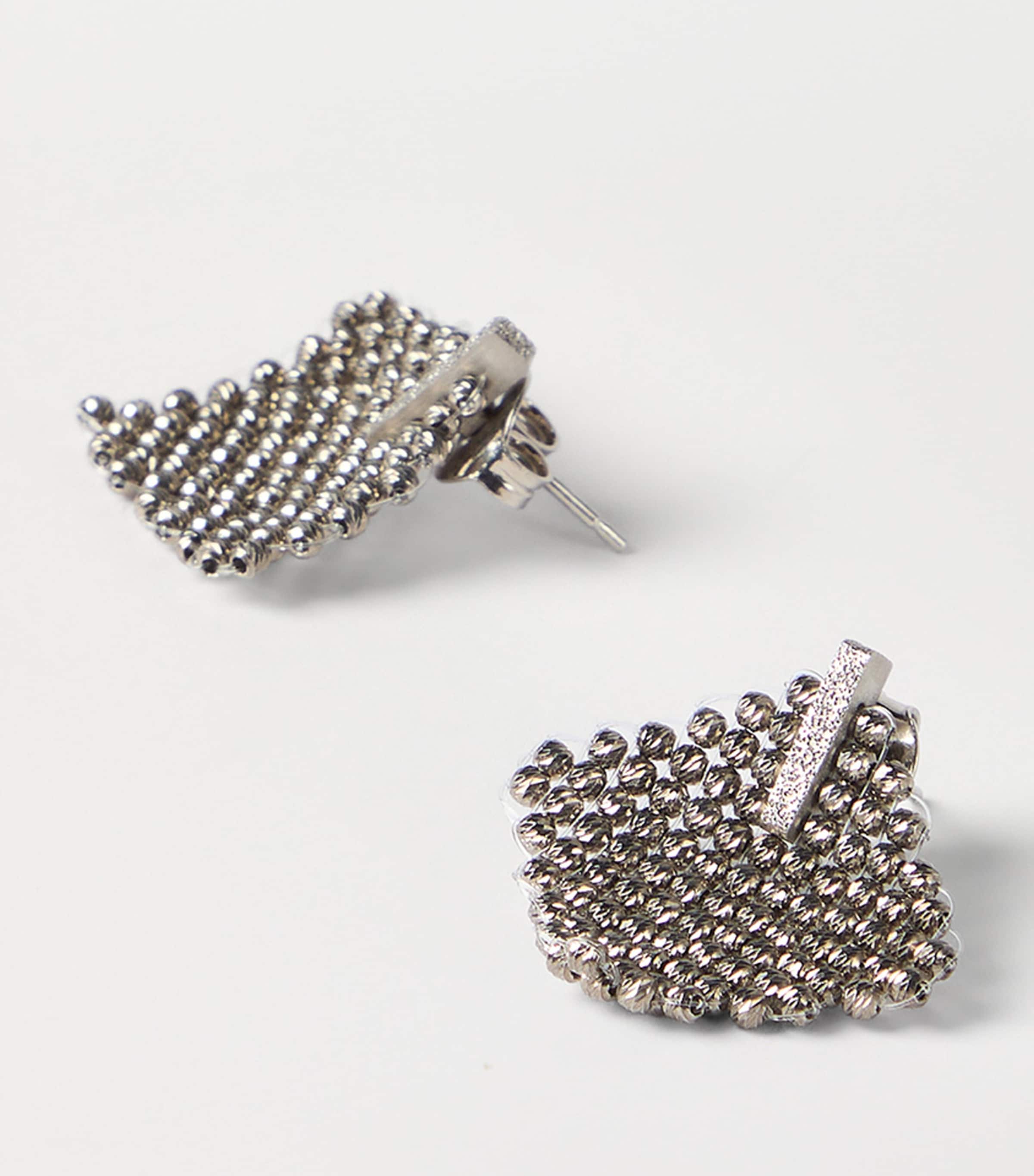 Sterling Silver Square Earrings C046 Image 2