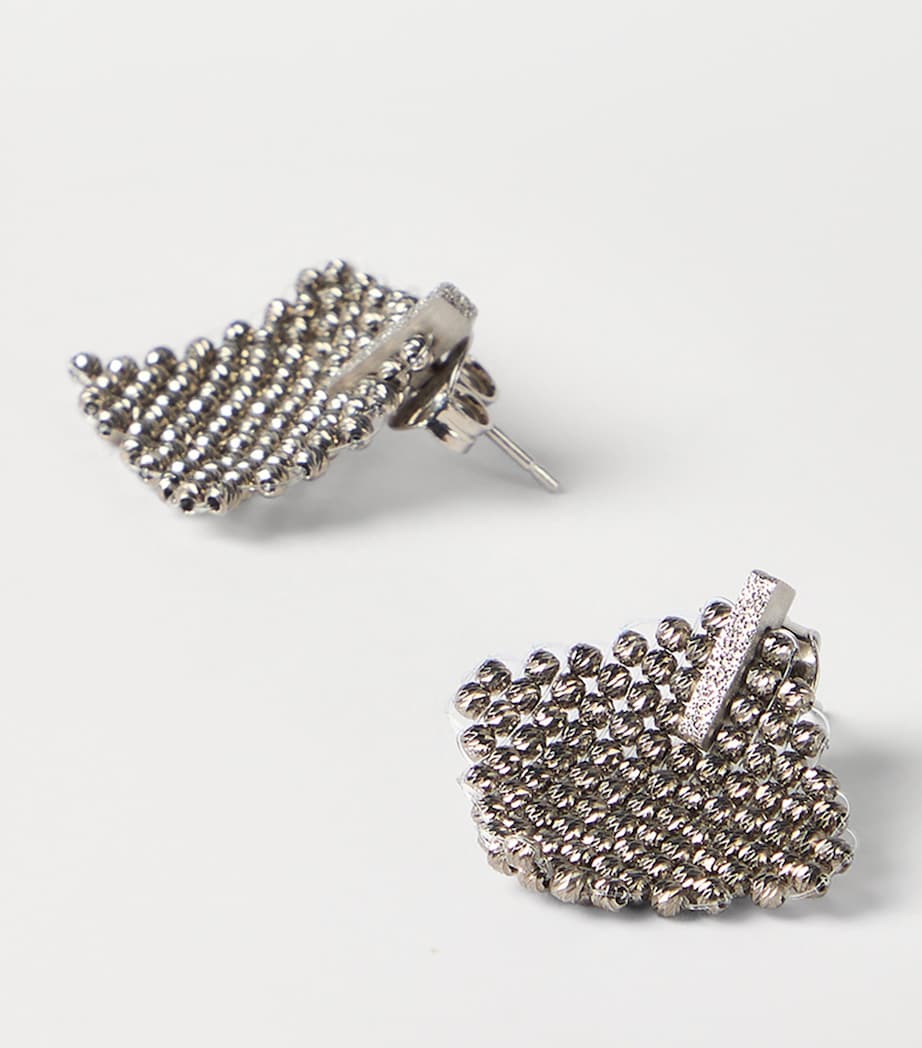 Sterling Silver Square Earrings C046 Image 2