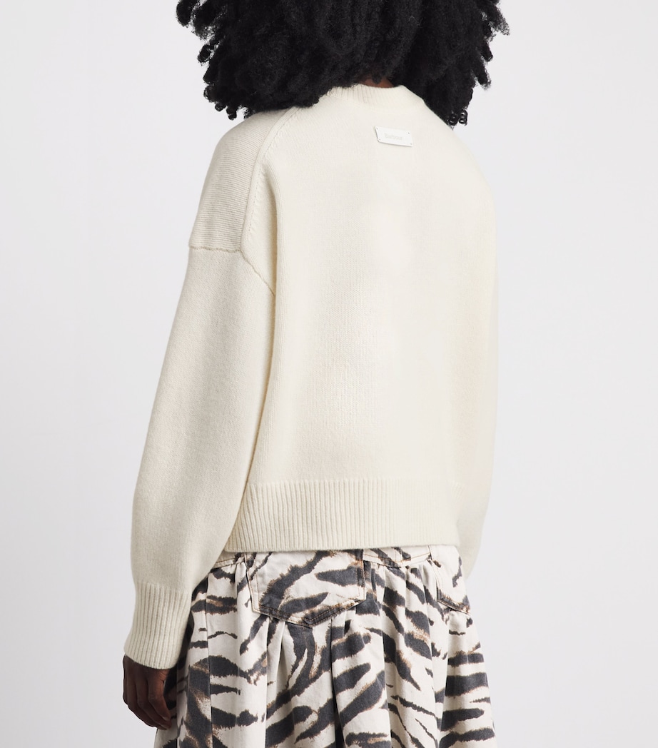 Barbour Womens Wool Ivybridge Sweater Ecru Image 5