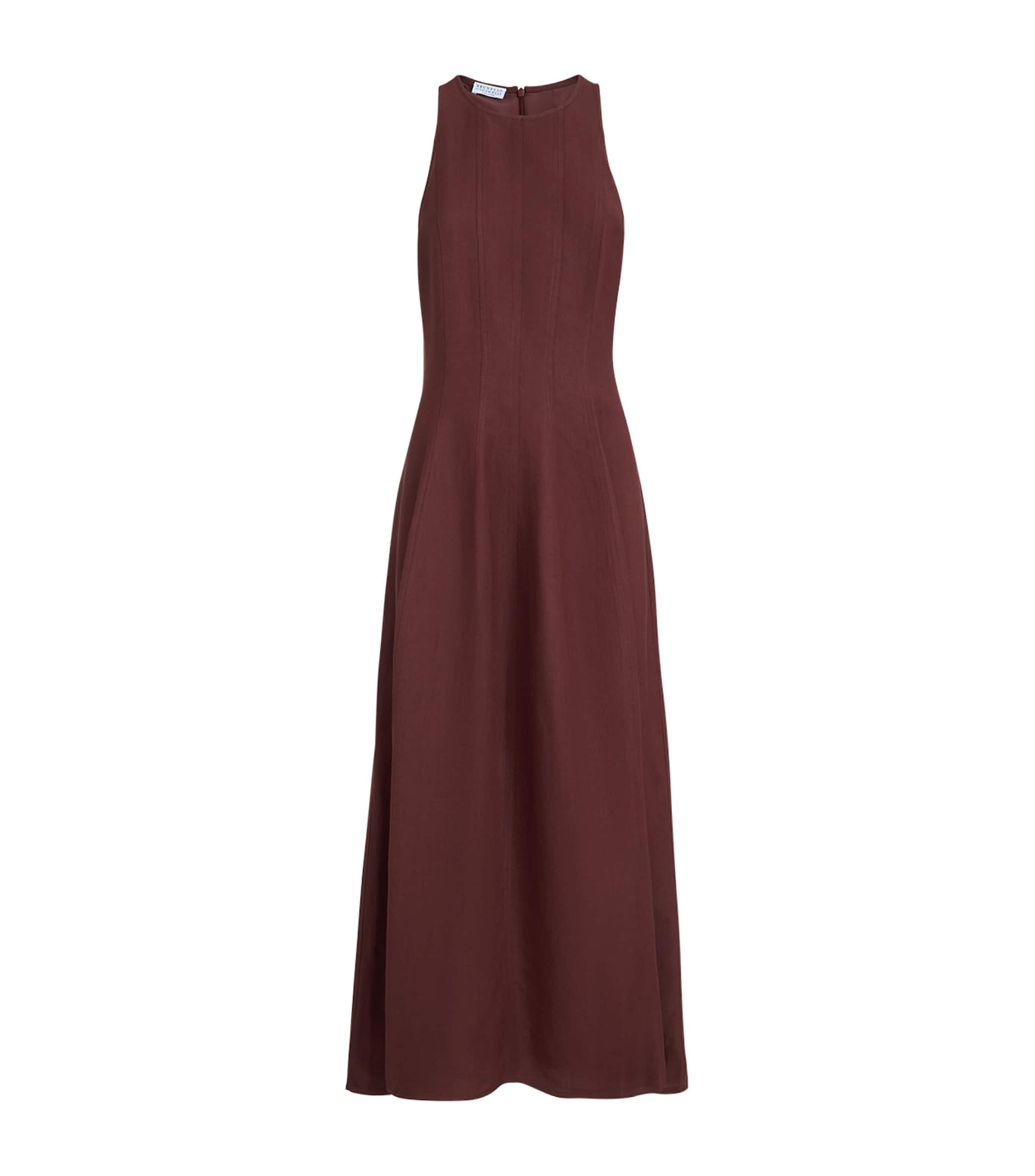 Brunello Cucinelli Womens Twill Maxi Dress Image 1