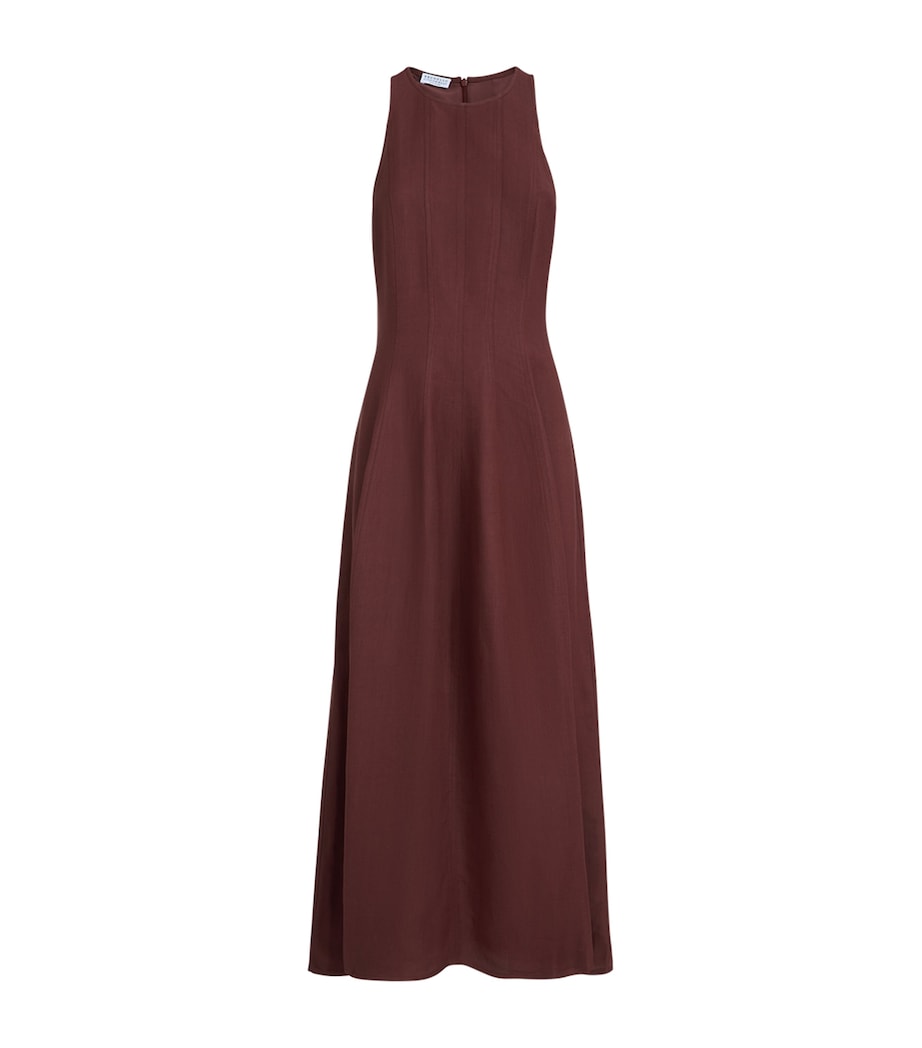 Brunello Cucinelli Womens Twill Maxi Dress Image 1
