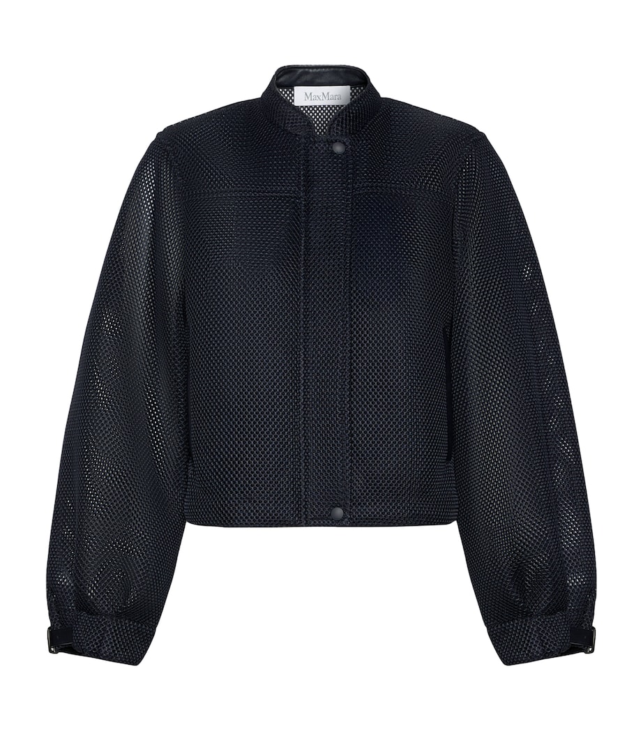 Max Mara Womens Mesh Bomber Jacket Ultramarine Image 1