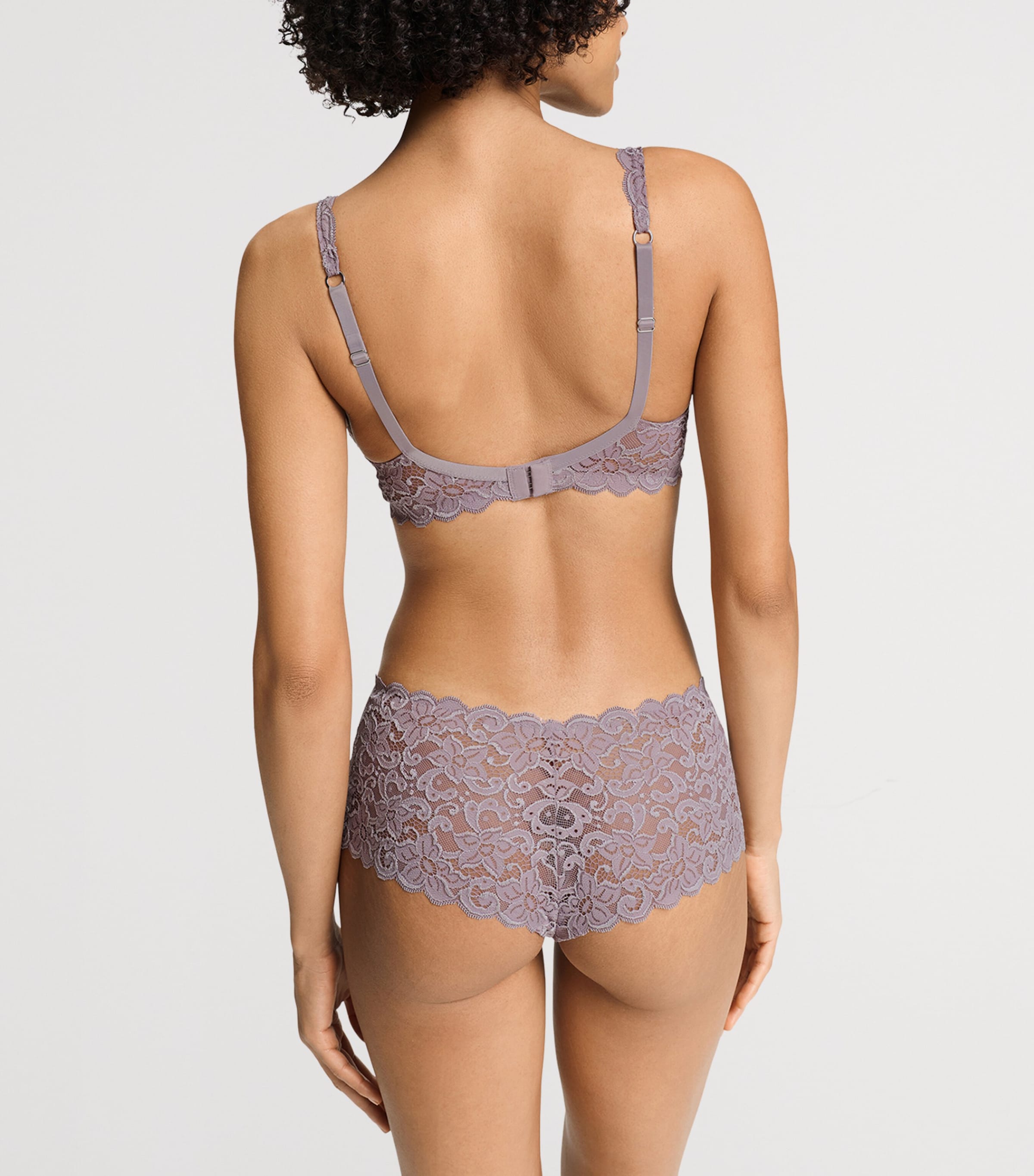 Hanro Womens Lace Moments Bra Stormy Rose Image 5