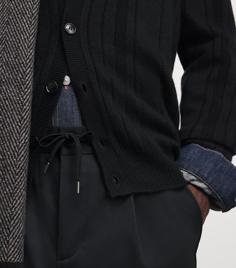 Herno Mens Technical Drawstring Trousers Nero Image 3