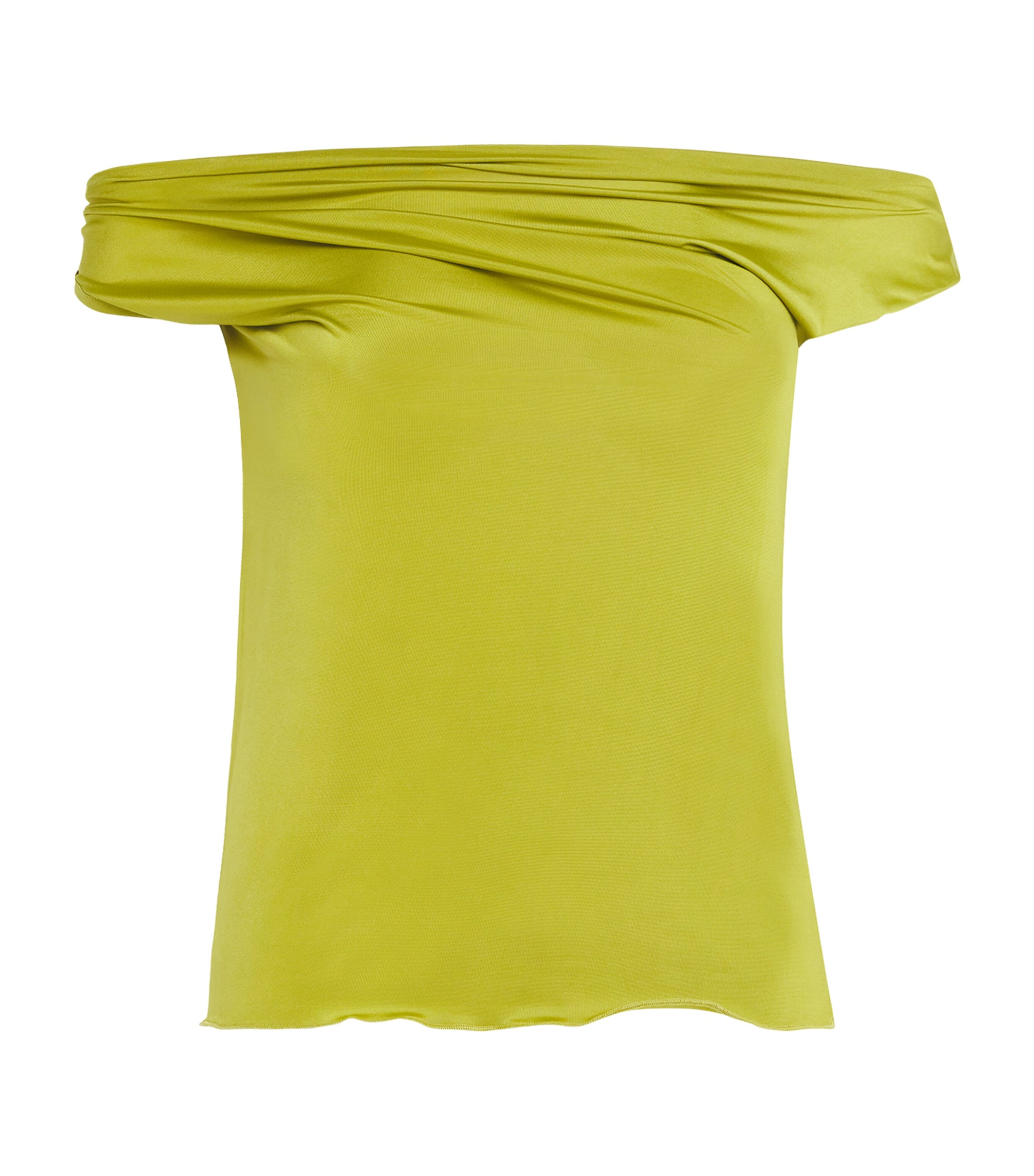 Nadine Mos Jersey Draped Top In Green