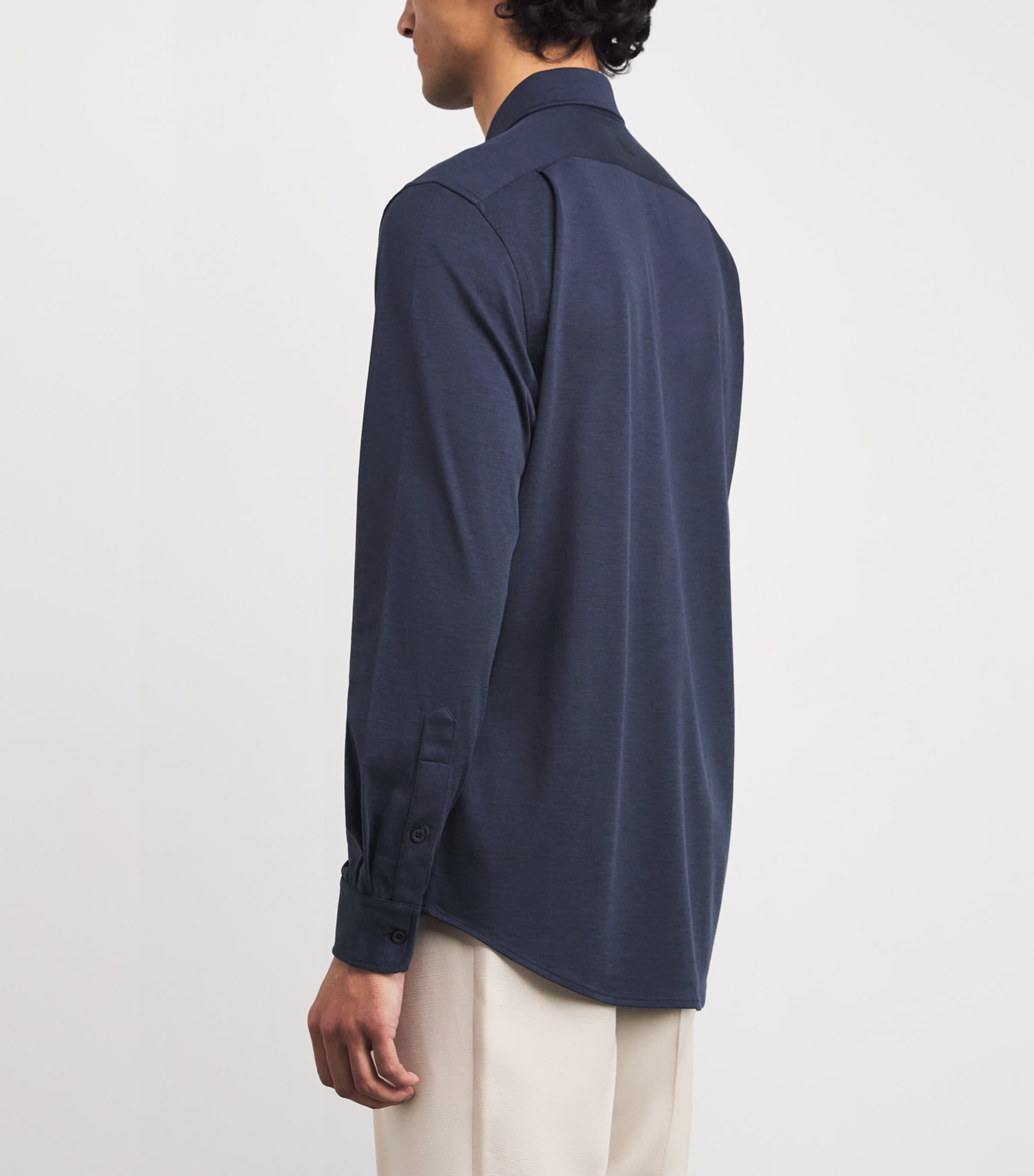 Silk-Cotton Shirt 43276 NIGHT BLUE Image 4