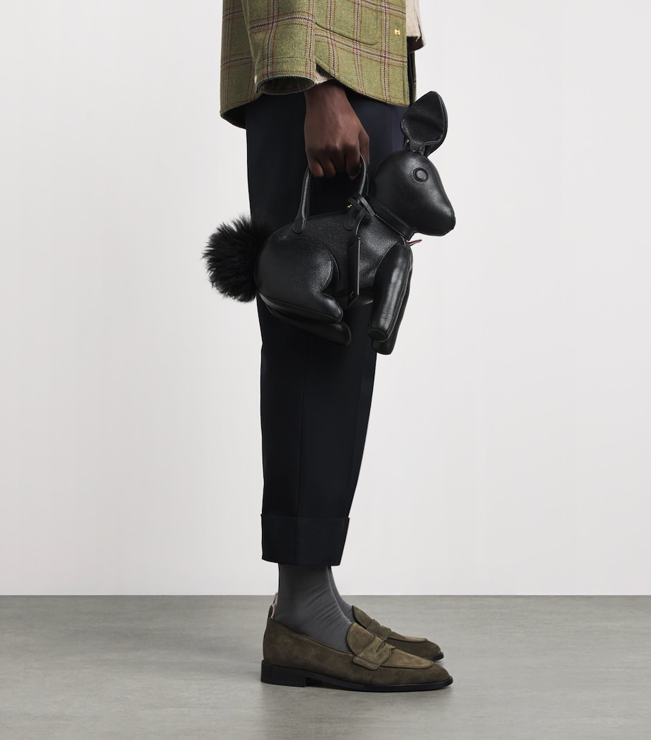 Lather Rabbit Top-Handle Bag BLACK Image 5