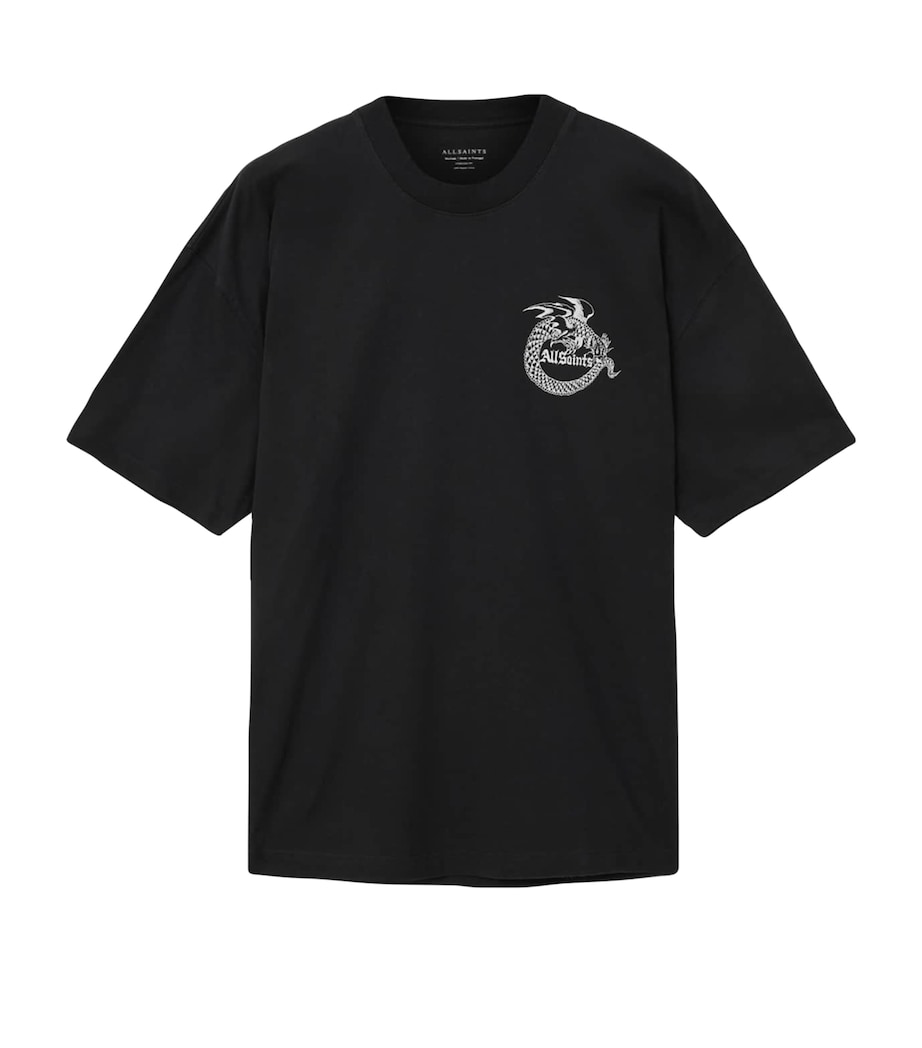 AllSaints Mens Organic Cotton Terra T-Shirt Jet Black Image 1