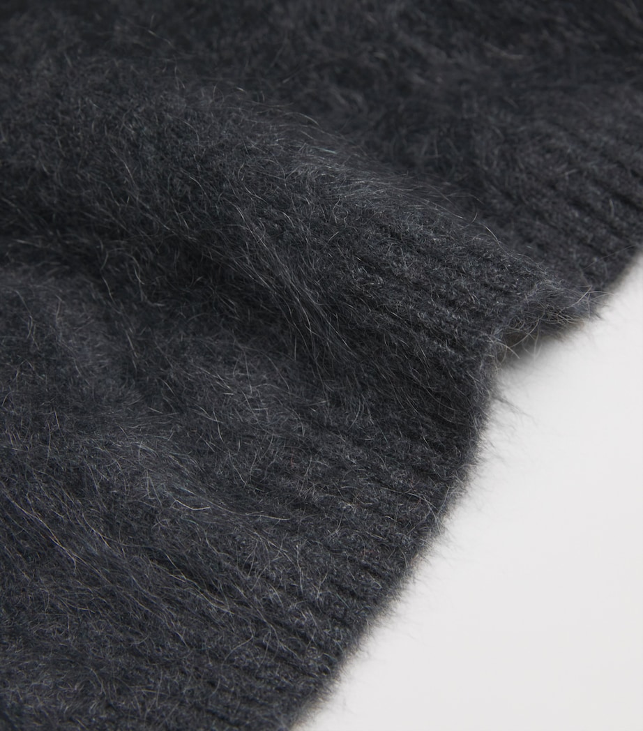 Brushed Cashmere Shrunken Baby T-Shirt CHARCOAL M LANGE Image 5