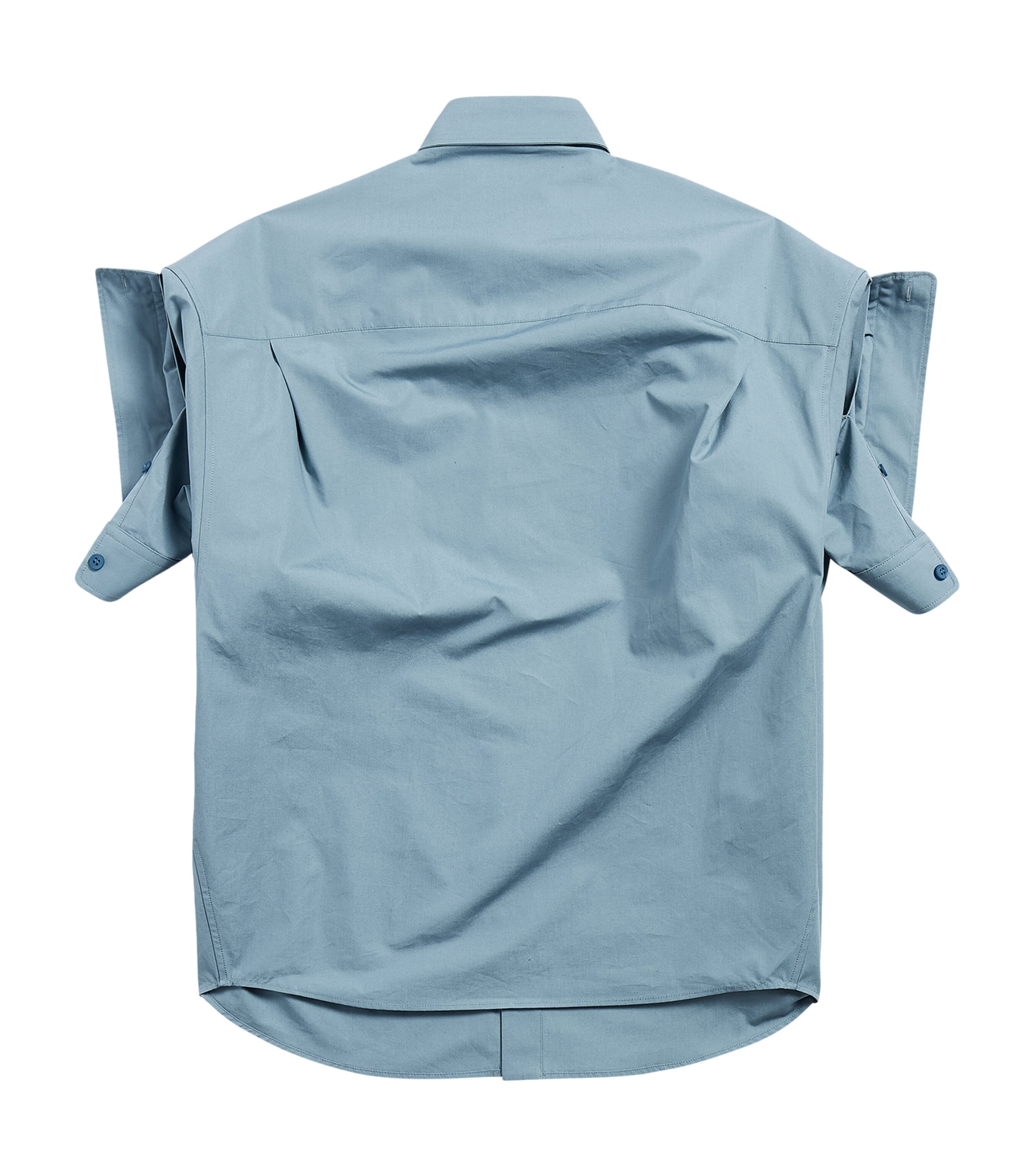 Cotton Tucked Sleeve Shirt 1463 Image 6