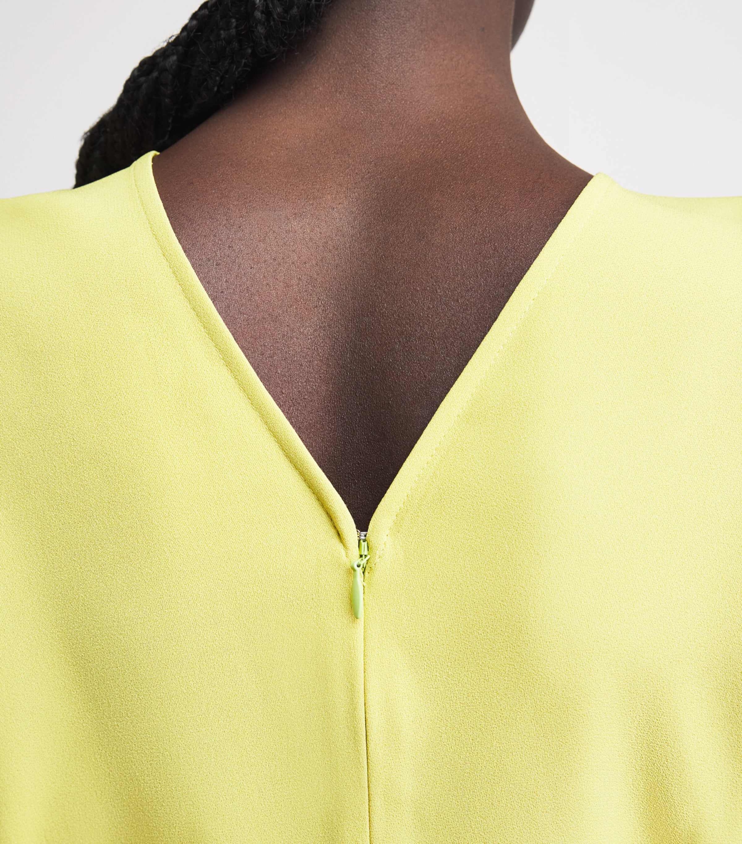 Victoria Beckham Womens Cady Bela Midi Dress Chartreuse Image 5