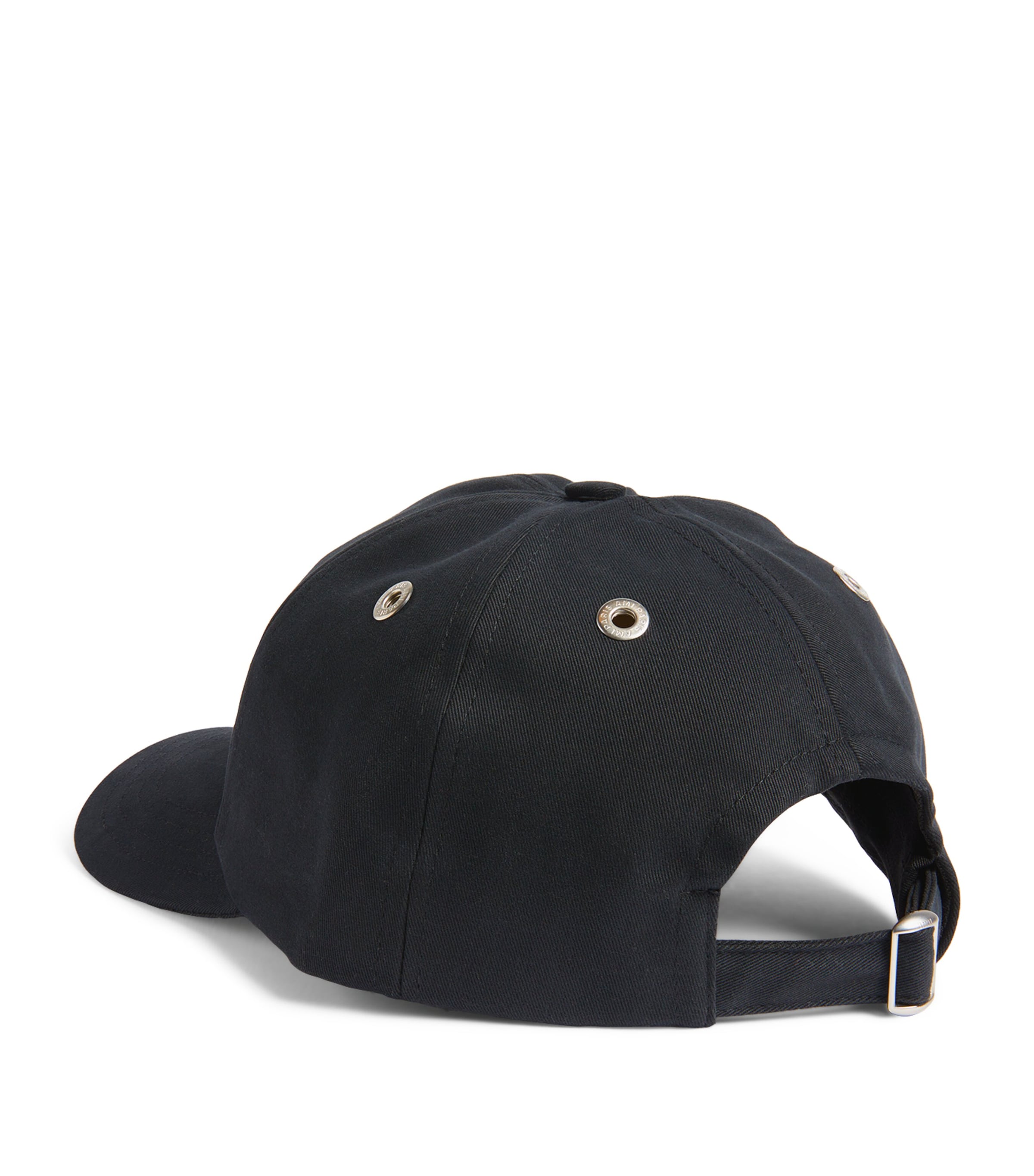 Logo Embroidered Baseball Cap 001-BLACK Image 2