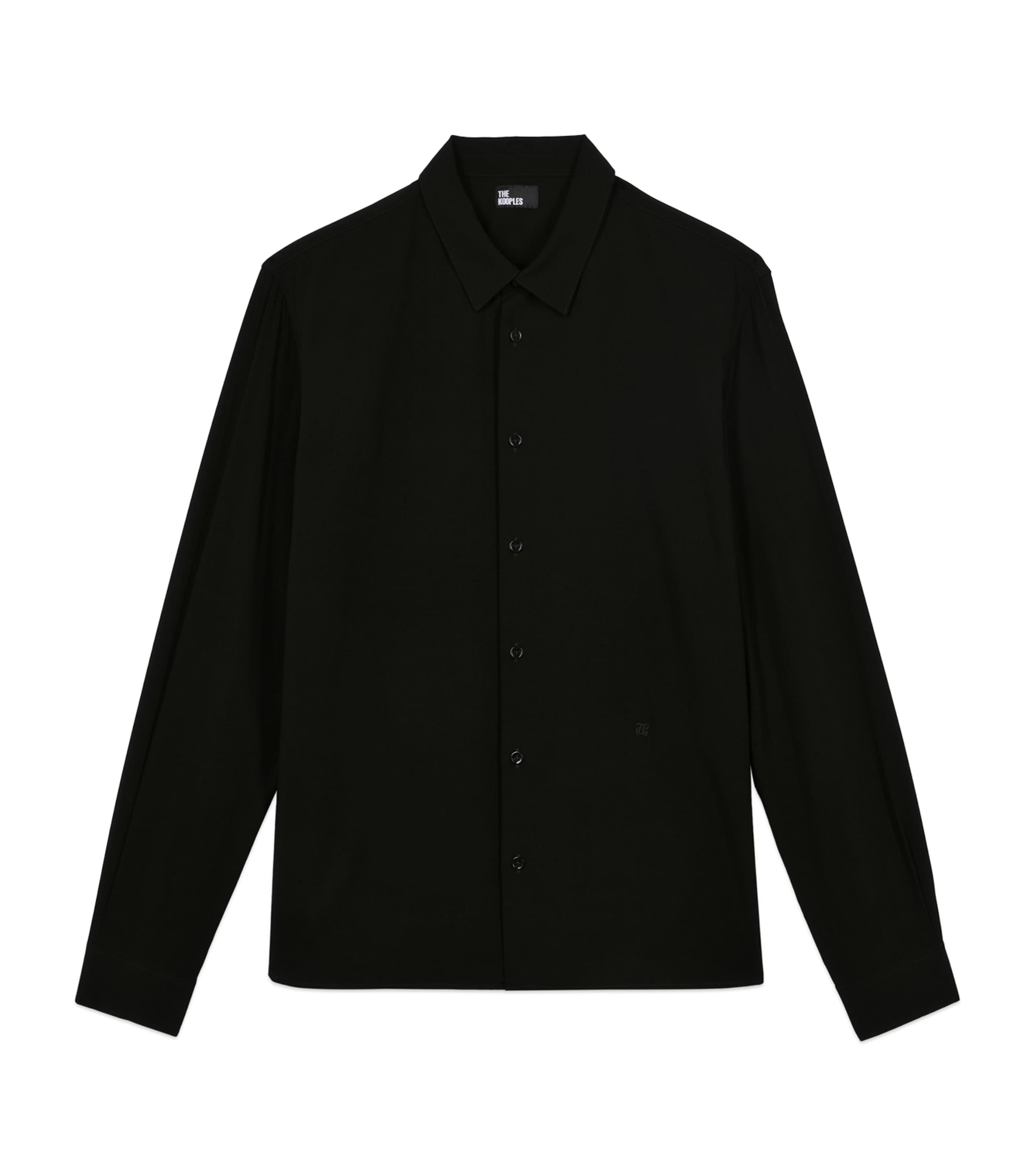 Shop The Kooples Slim Long-sleeve Shirt In Black