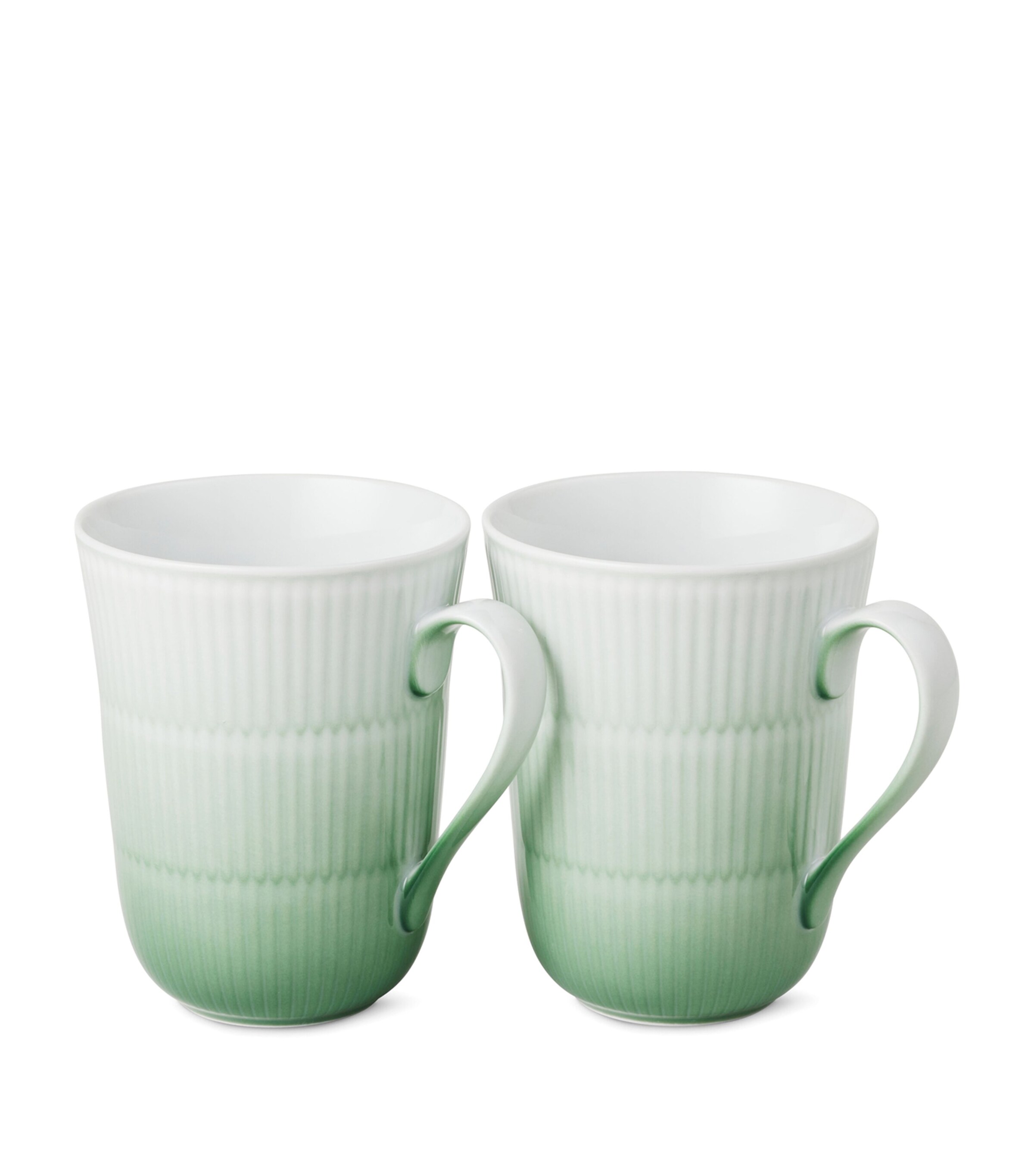 Royal Copenhagen Porcelain Iris Mug (Set of 2) Green Image 3