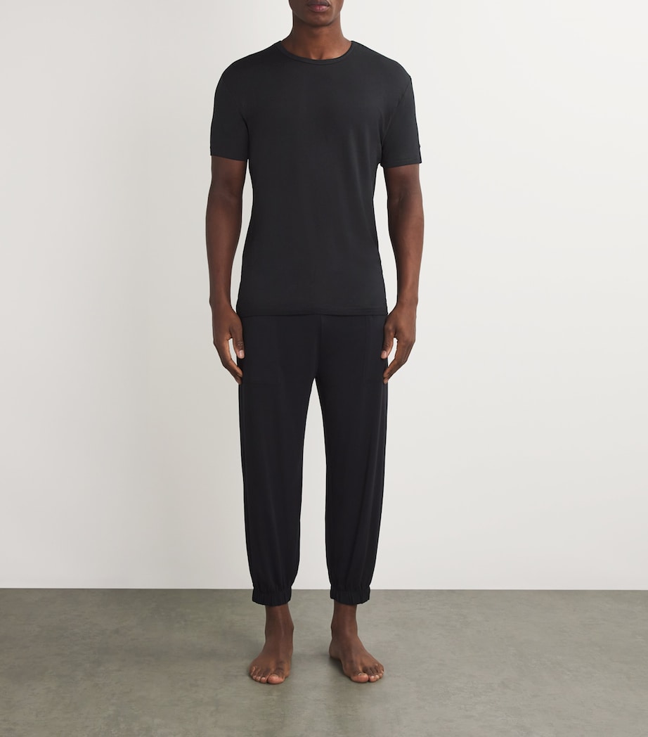 Modal-Blend Lounge T-Shirt (Pack of 3) 79 BLACK Image 2