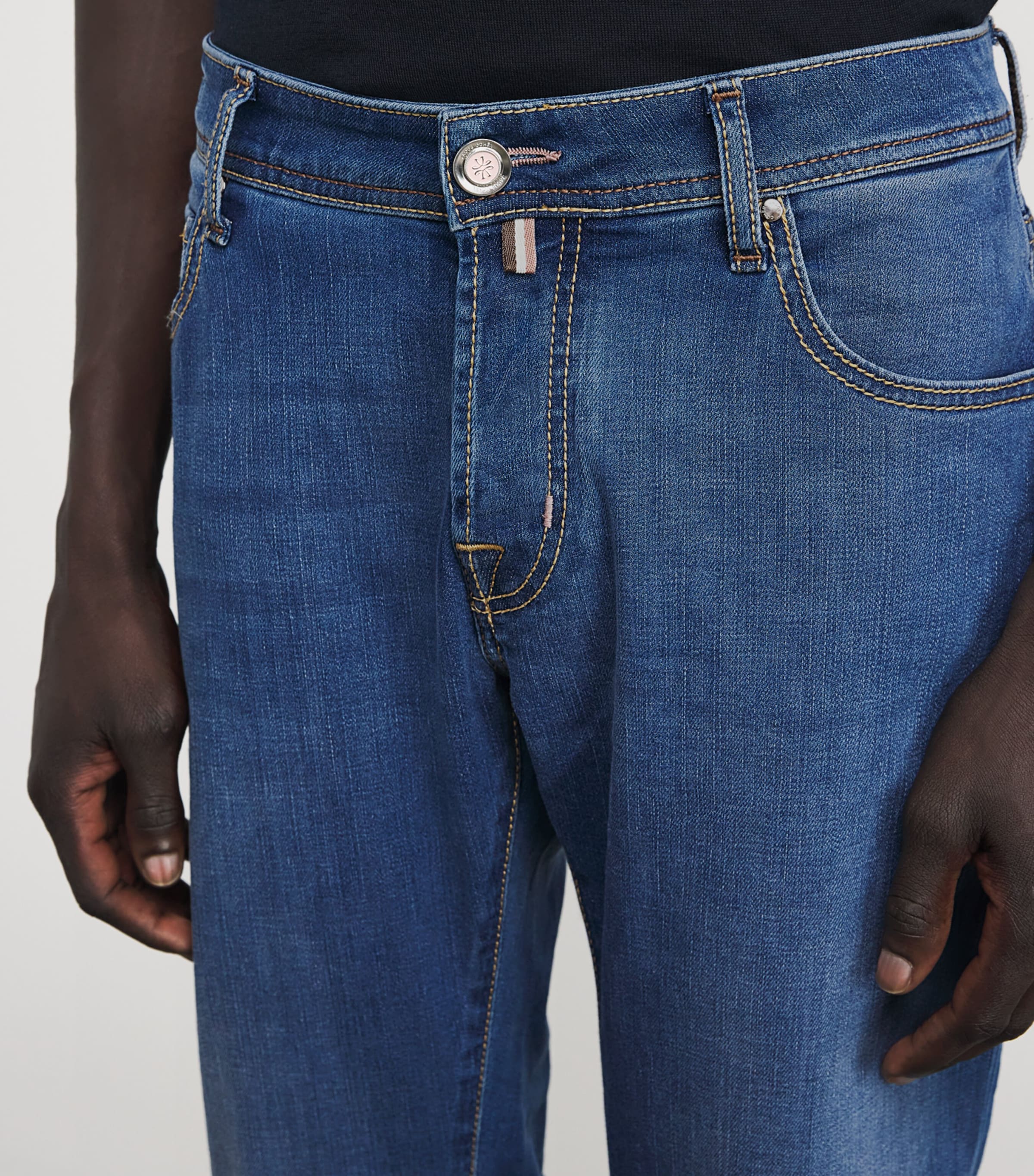 JACOB COHËN Mens Nick Slim Jeans Medium Blue Image 3