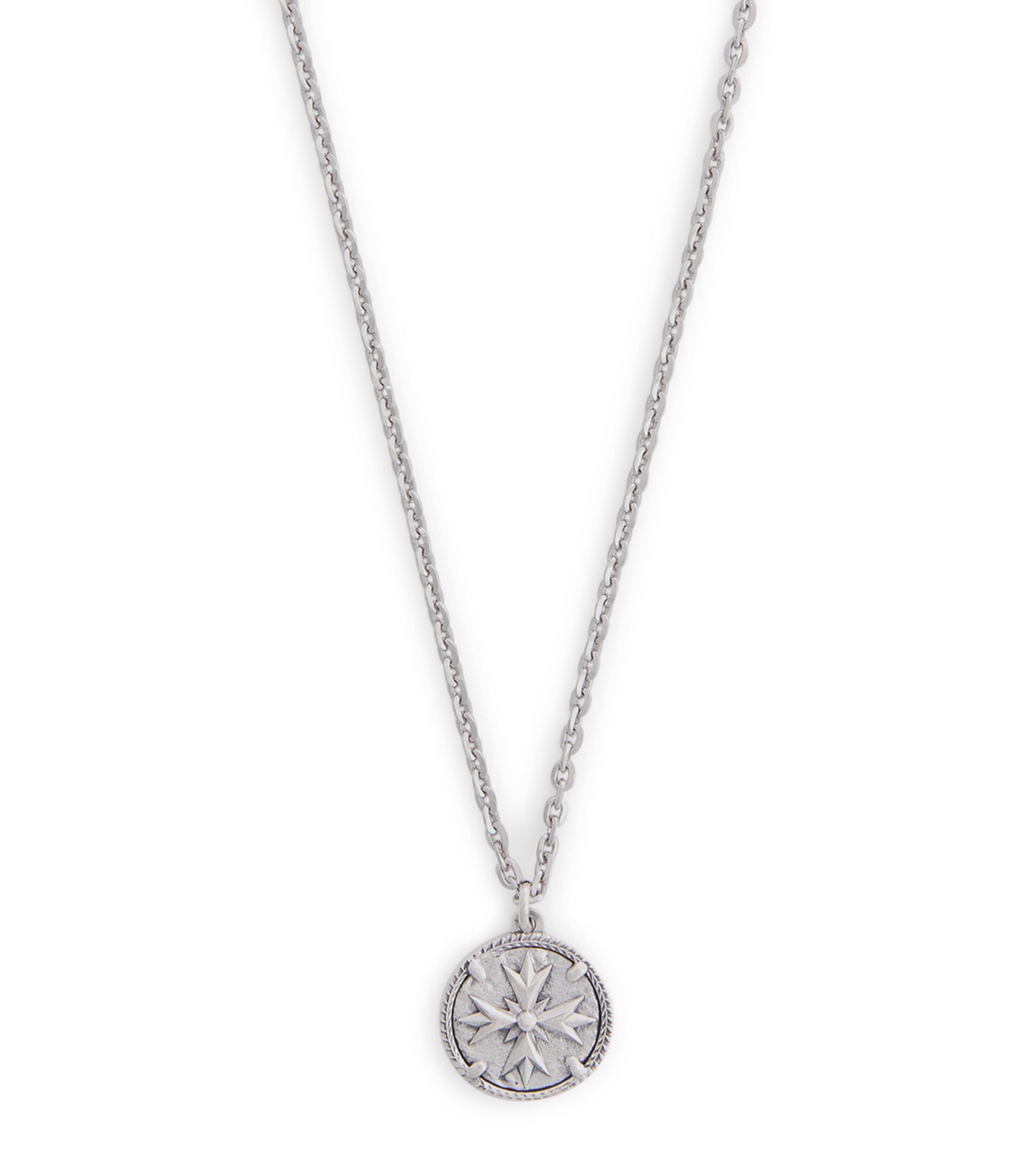 Emanuele Bicocchi Sterling Silver Coin Pendant Necklace | Fashion Jewellery | Necklaces | Men Accessories | Jewellery | Designers | Emanuele Bicocchi