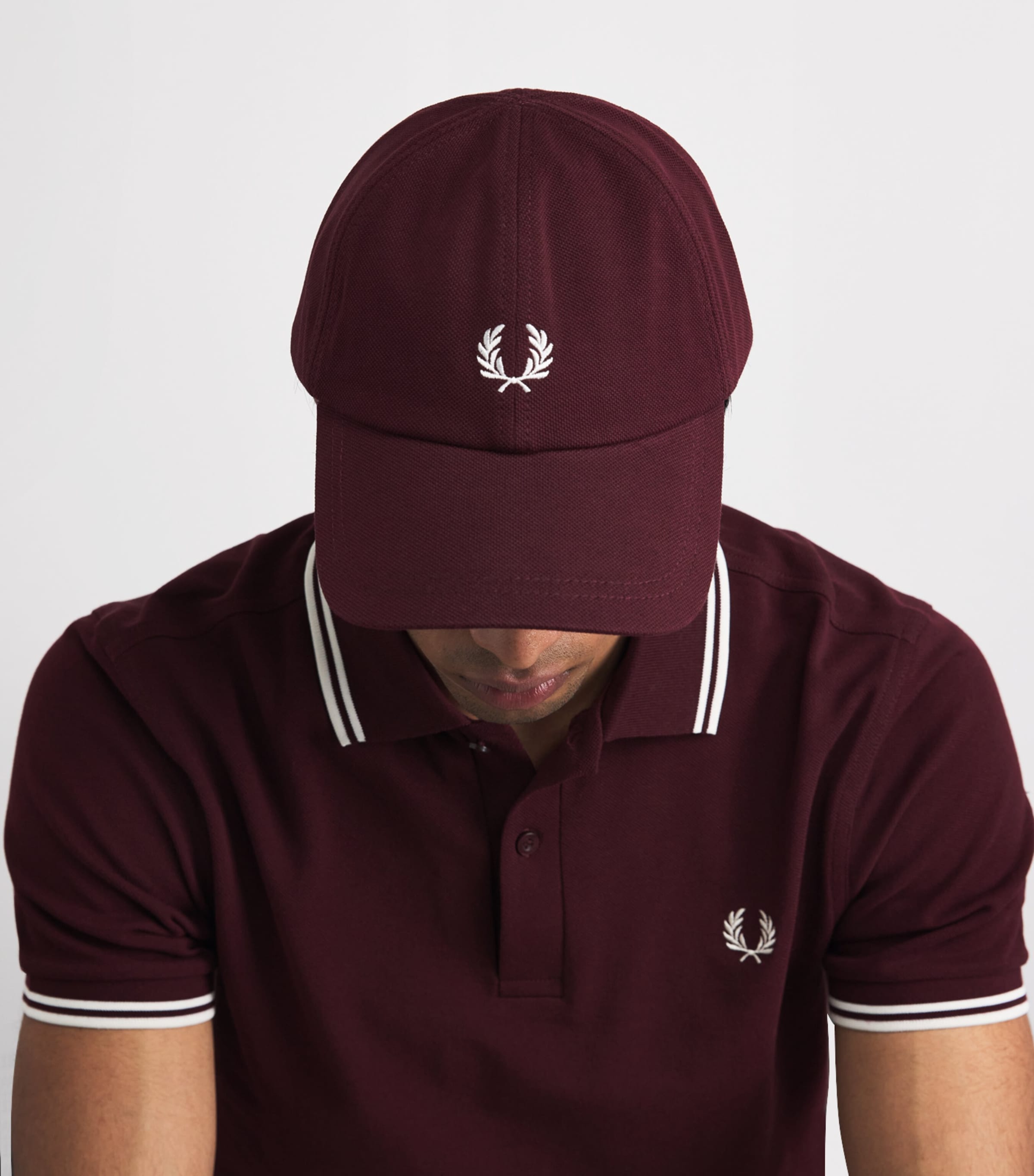 Cotton Piqué Logo Cap 597 OXBLOOD Image 2