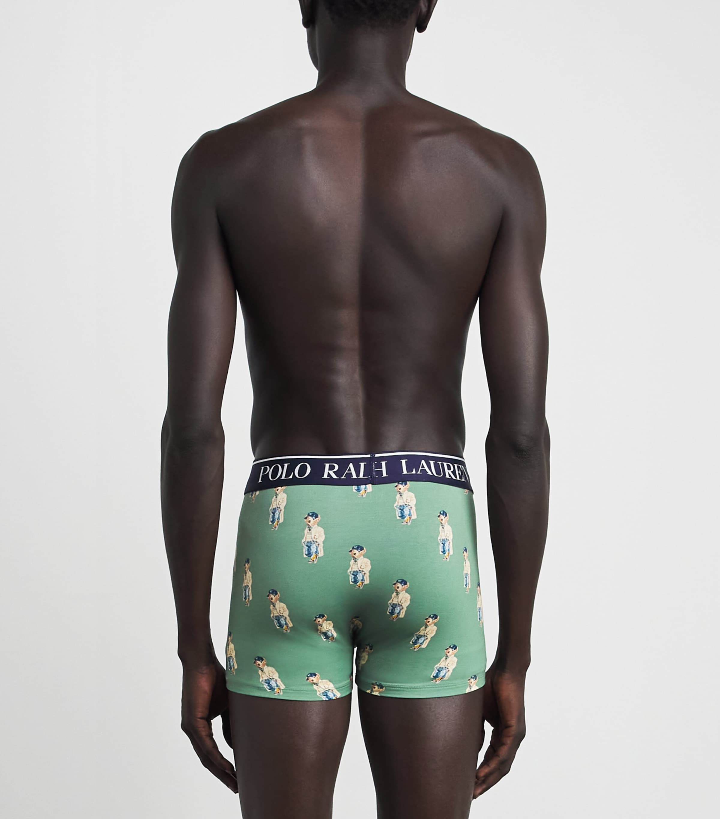 Polo Ralph Lauren Mens Stretch-Cotton Litchfield Trunks (Pack of 2) Bstlle Blu/ftgue Aob Image 3