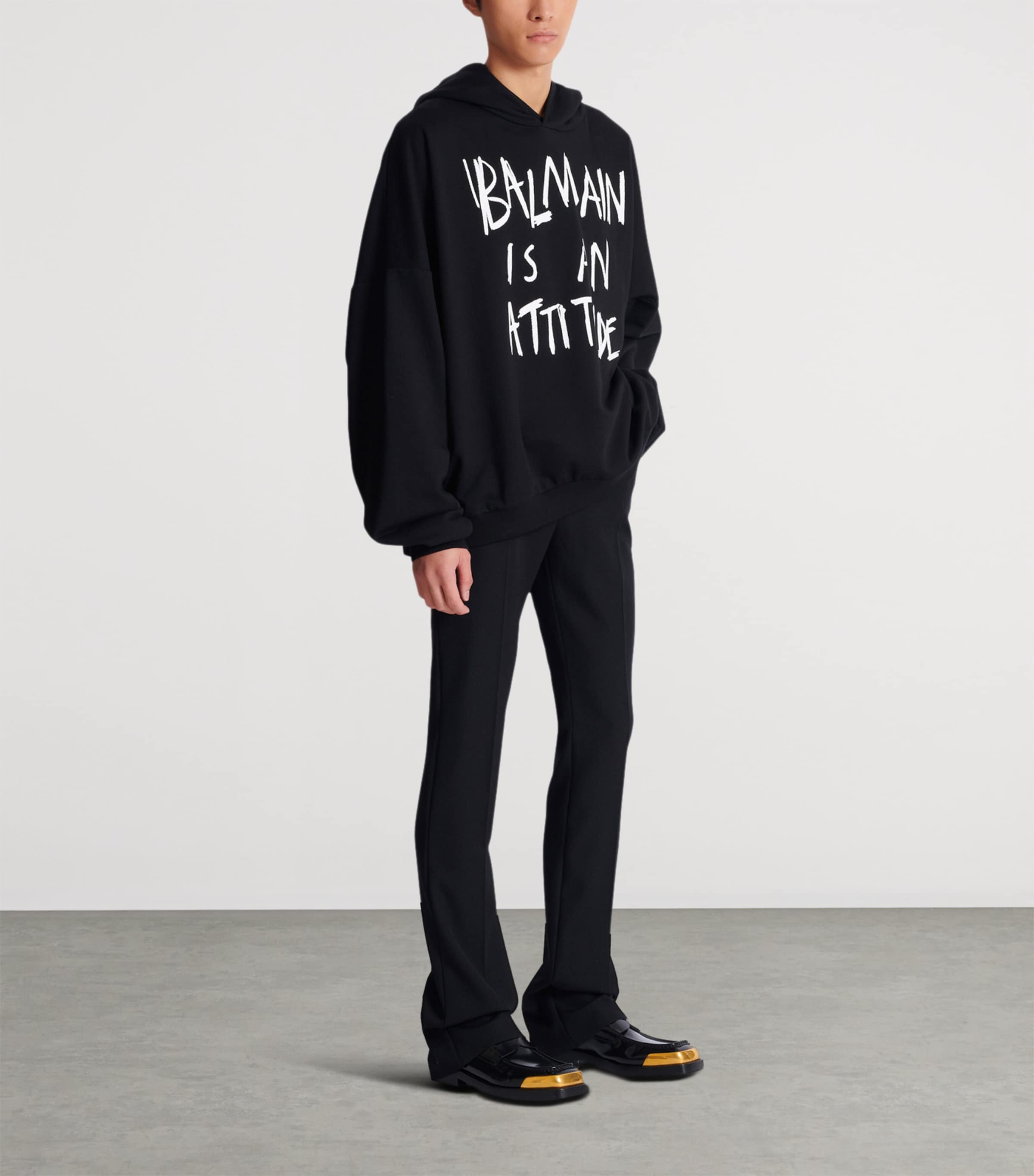 Cotton Logo Hoodie EAB NOIR/BLANC Image 2